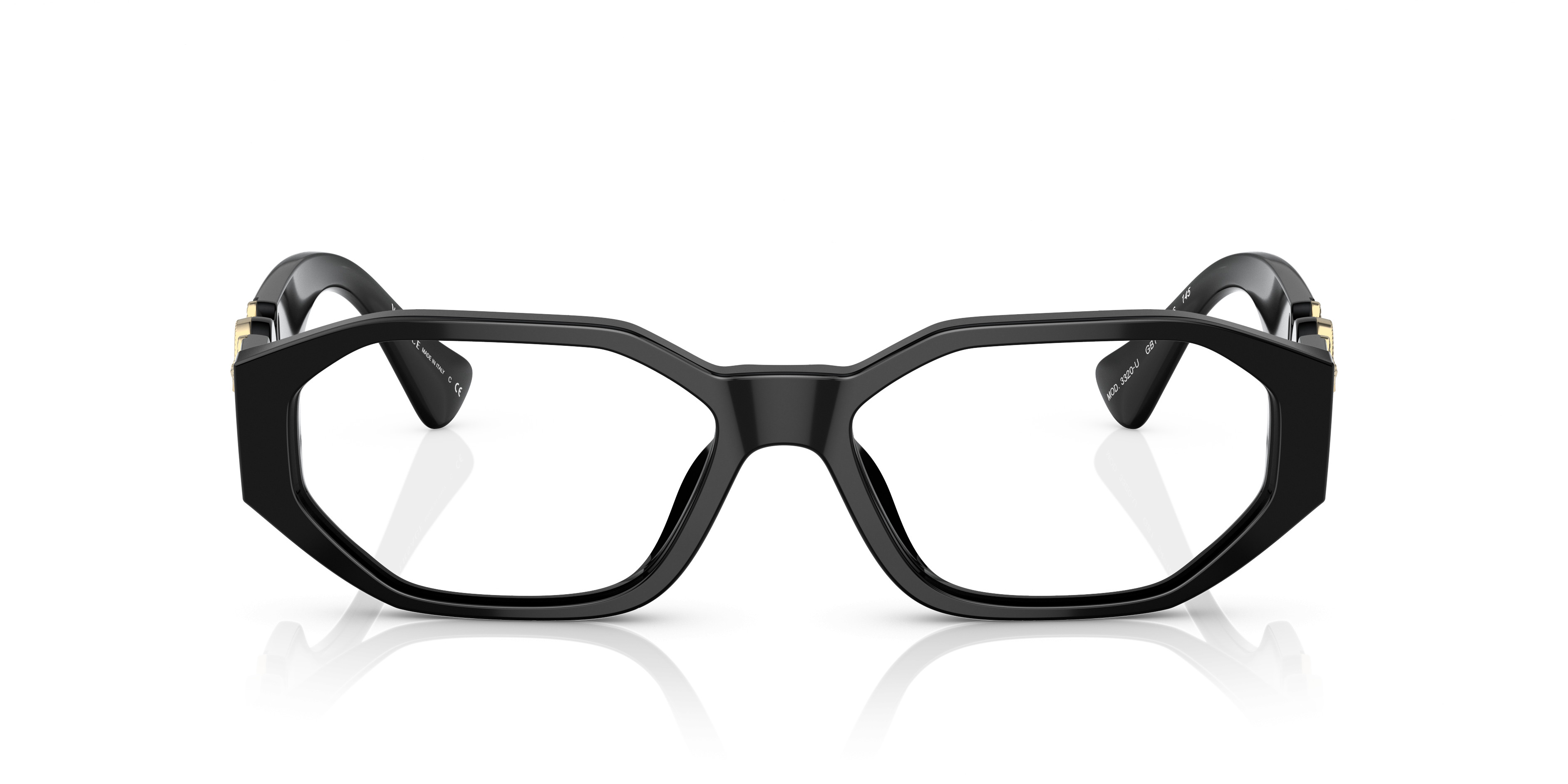 Versace Women Black Geometric Eyeglasses VE3320U GB1 BRAND NEW VERSACE VE3320U GB1 Black Clear Men main image 4