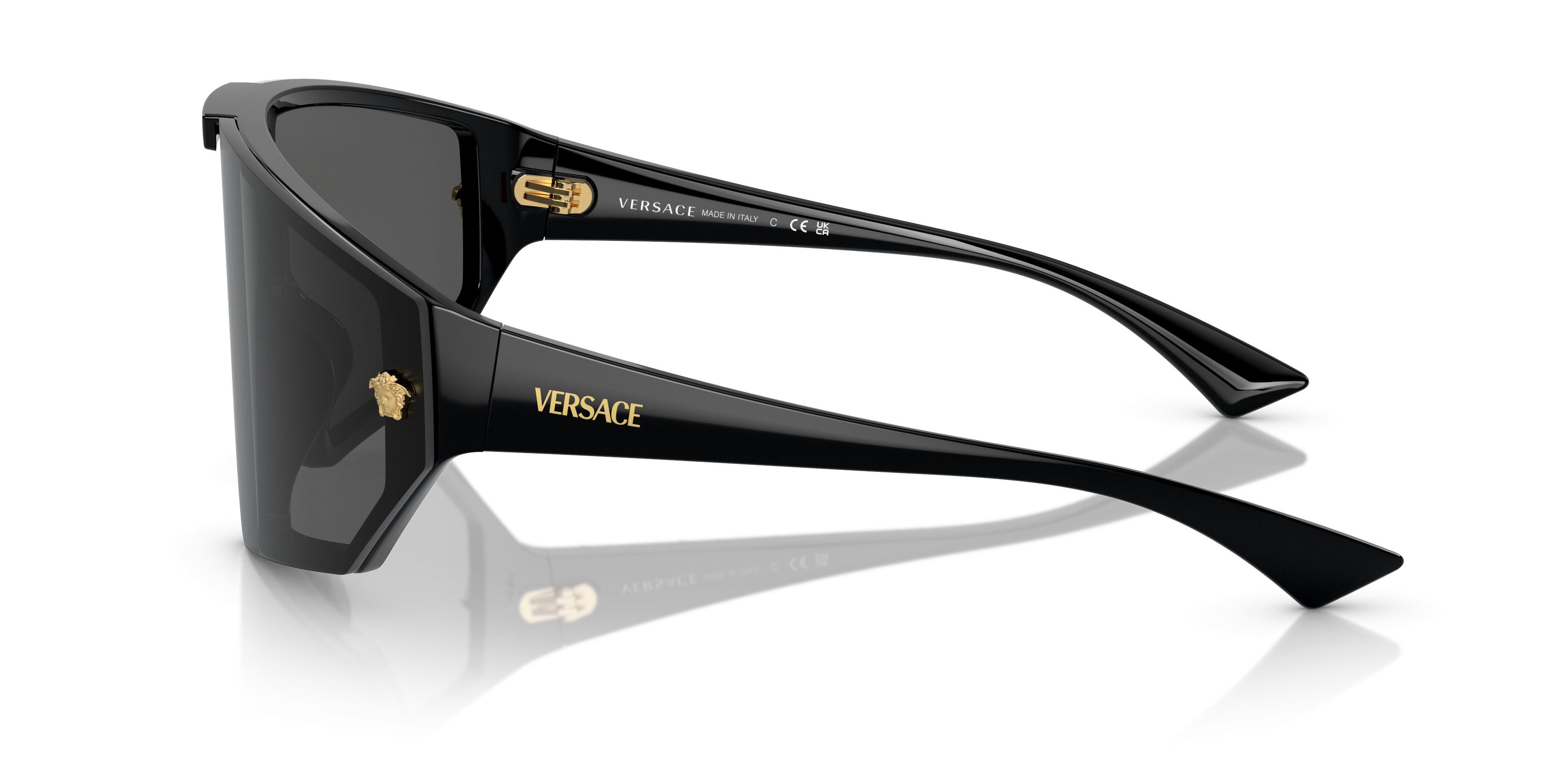Versace VE4461 Sunglasses in Black Dark Grey Gold - Cool Frames