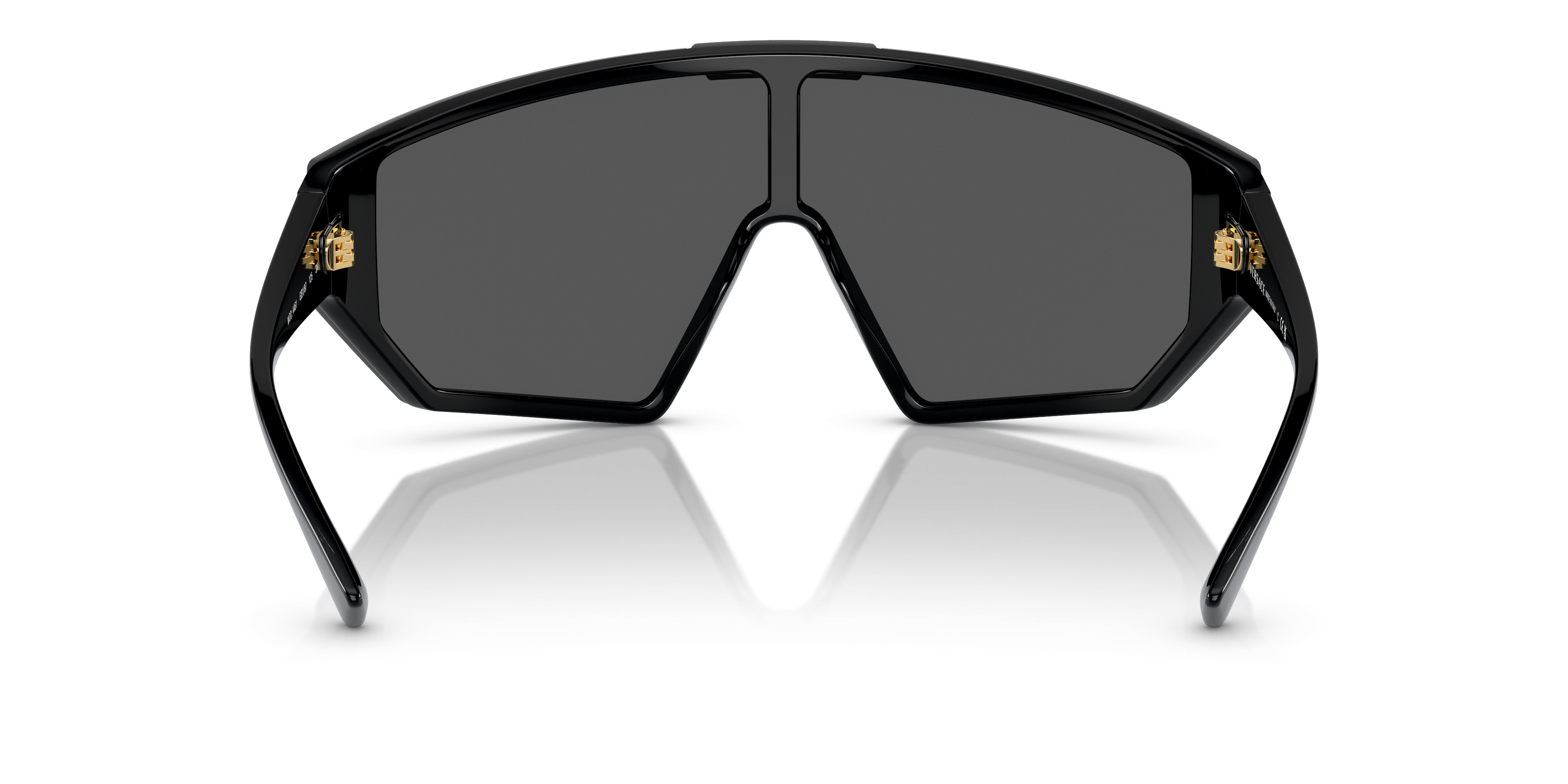 Versace Women Sunglasses Black Grey Mirror Gold Single Lens VE4461 GB1/87 NEW Ve4461 Black / Dark Grey/mirror Gold main image 4