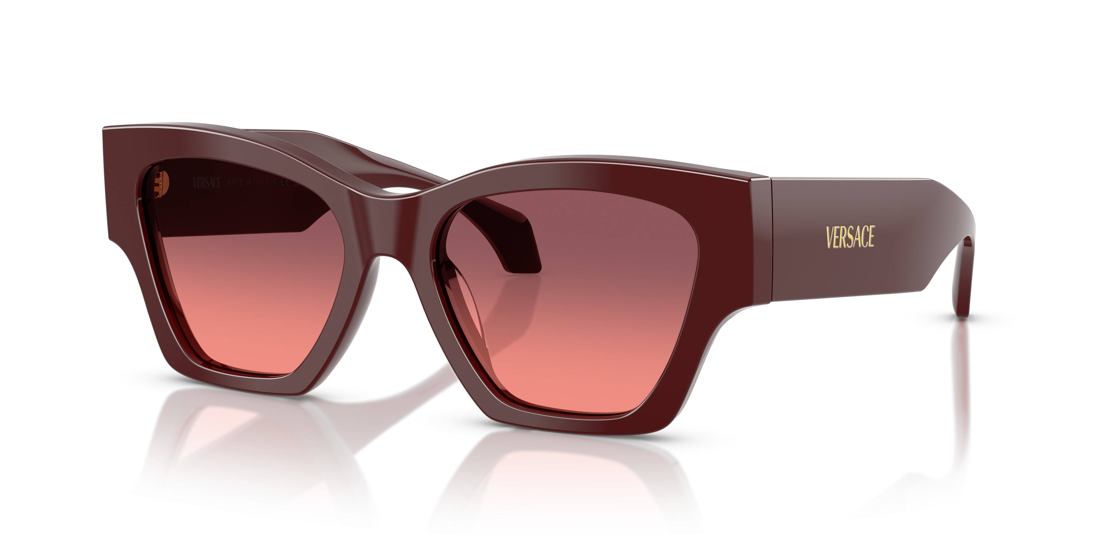 Versace Black Frame Sunglasses with Brown Gradient Lenses Versus by Versace Sunglasses MOD.5041 1225/13 Brown Spellout  main image 4