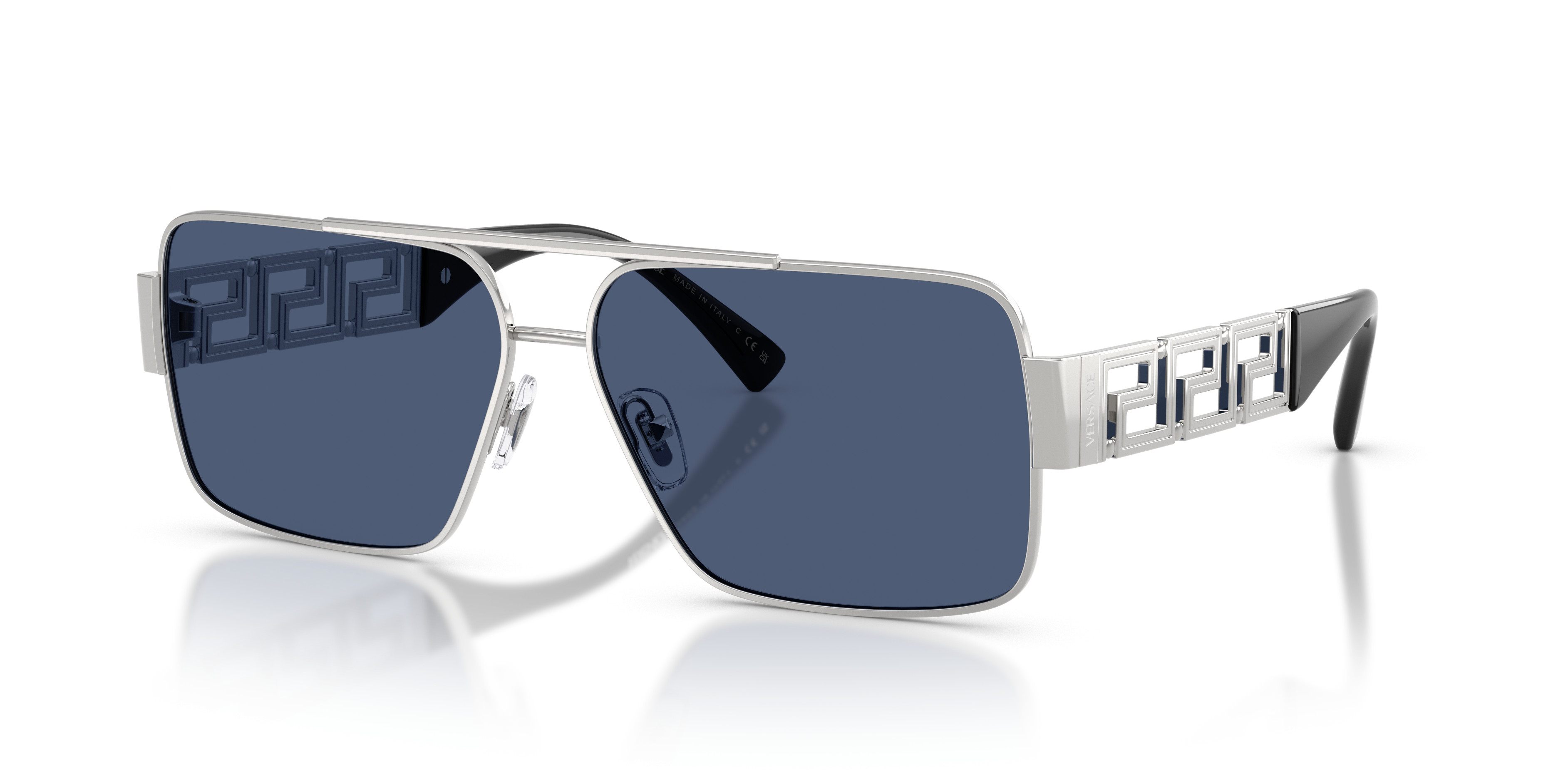 VERSACE VE2290 Silver Gray Mirror Silver 10016G Men\'s Sunglasses 61mm Versace VE2290 Sunglasses | LensCrafters main image 3