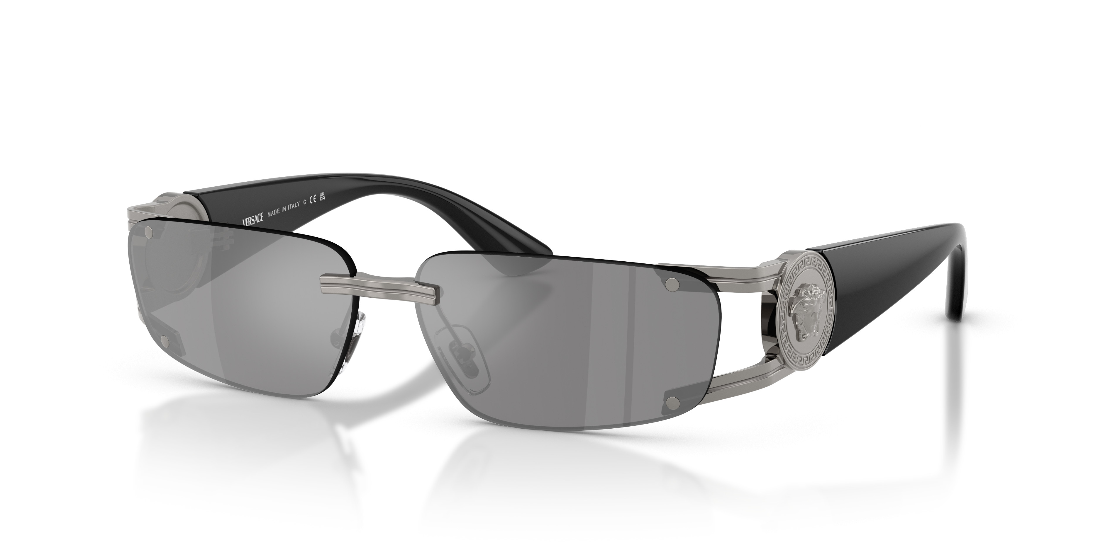 Versace Mirror lens sunglasses Amazon.com: Versace VE 2225 12526G Pale Gold Metal Aviator  main image 3