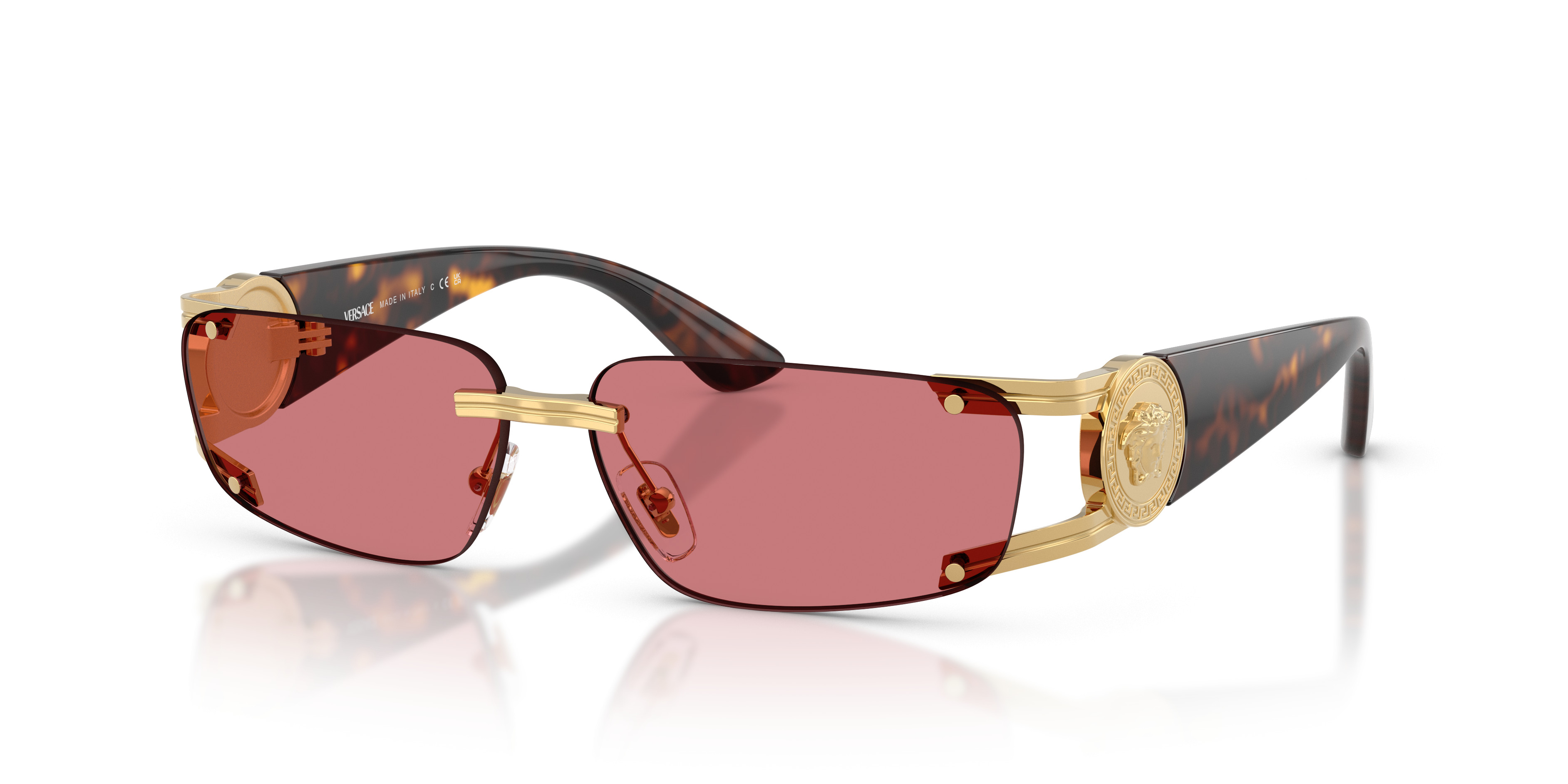 Versace shades Pink Mirror Red Versace Sunglasses VE4501 554287 main image 2