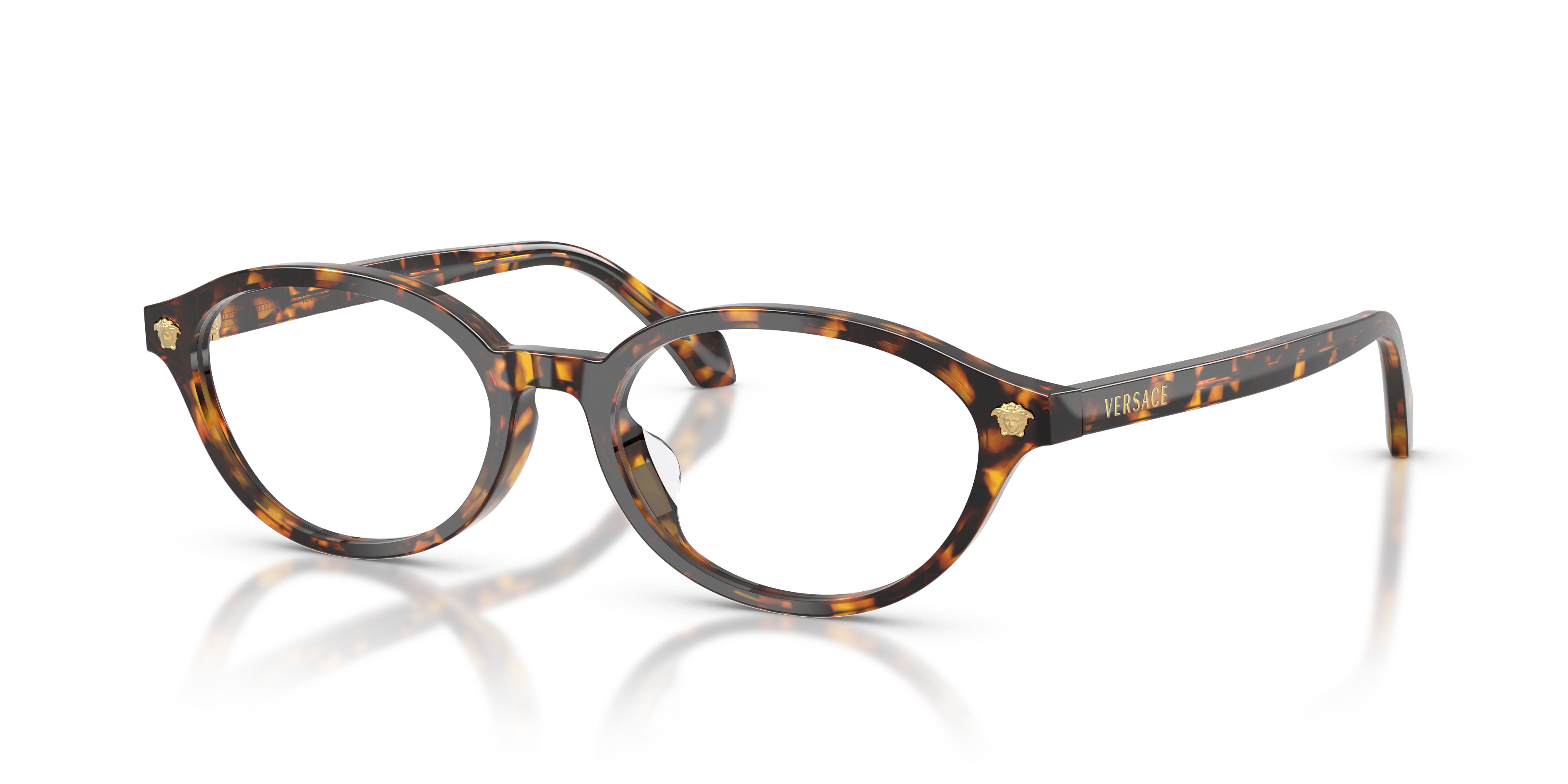 Versace Brown Tortoiseshell Round Women\'s Glasses VERSACE Vintage Sunglasses Gold Medusa Round Tortoise Brown  main image 3
