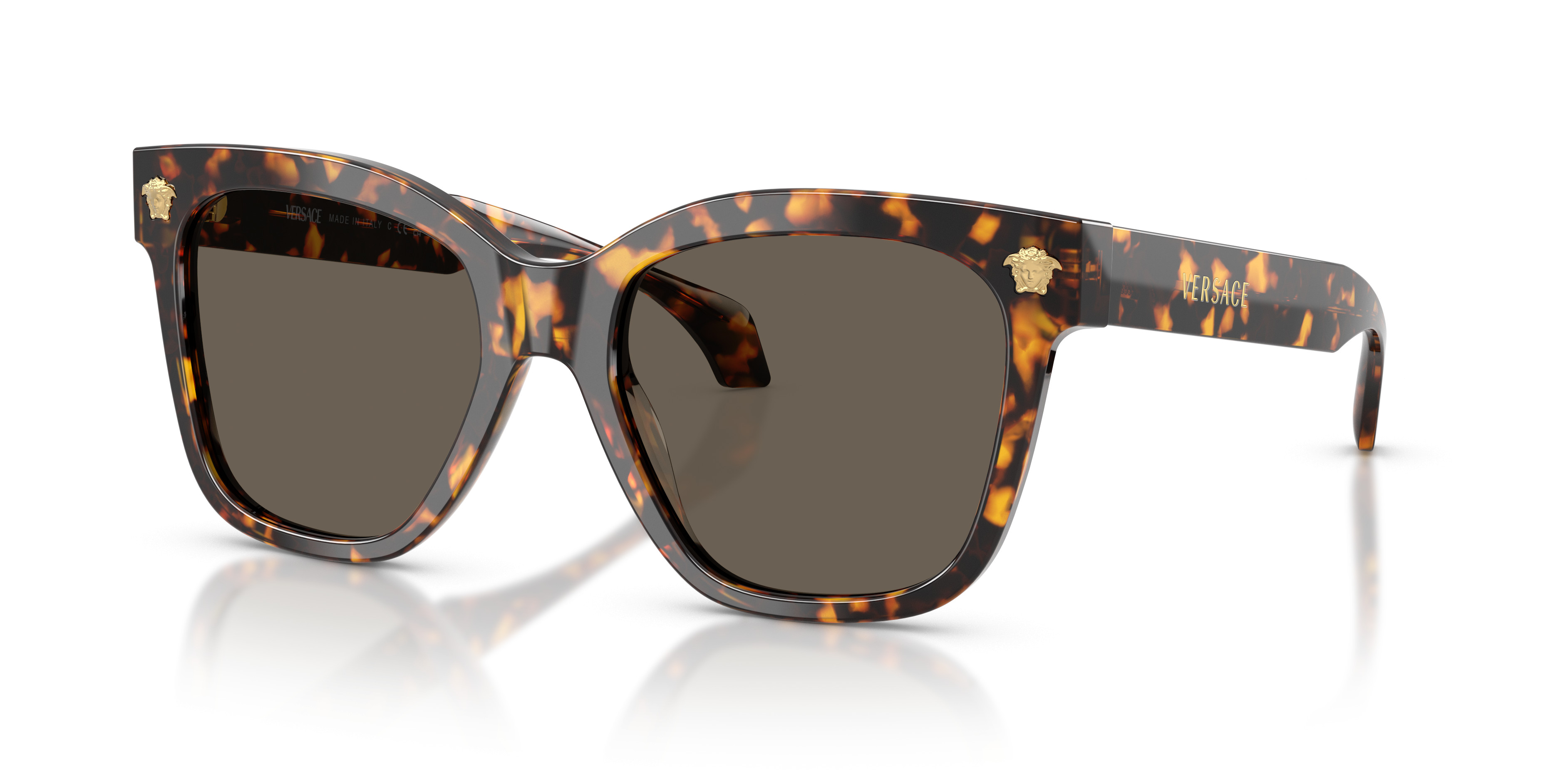 Versace Black Sunglasses with Brown Gradient Lenses Versace Mod 4264-B 5061/13 Havana Rhinestone Frame Brown  main image 2