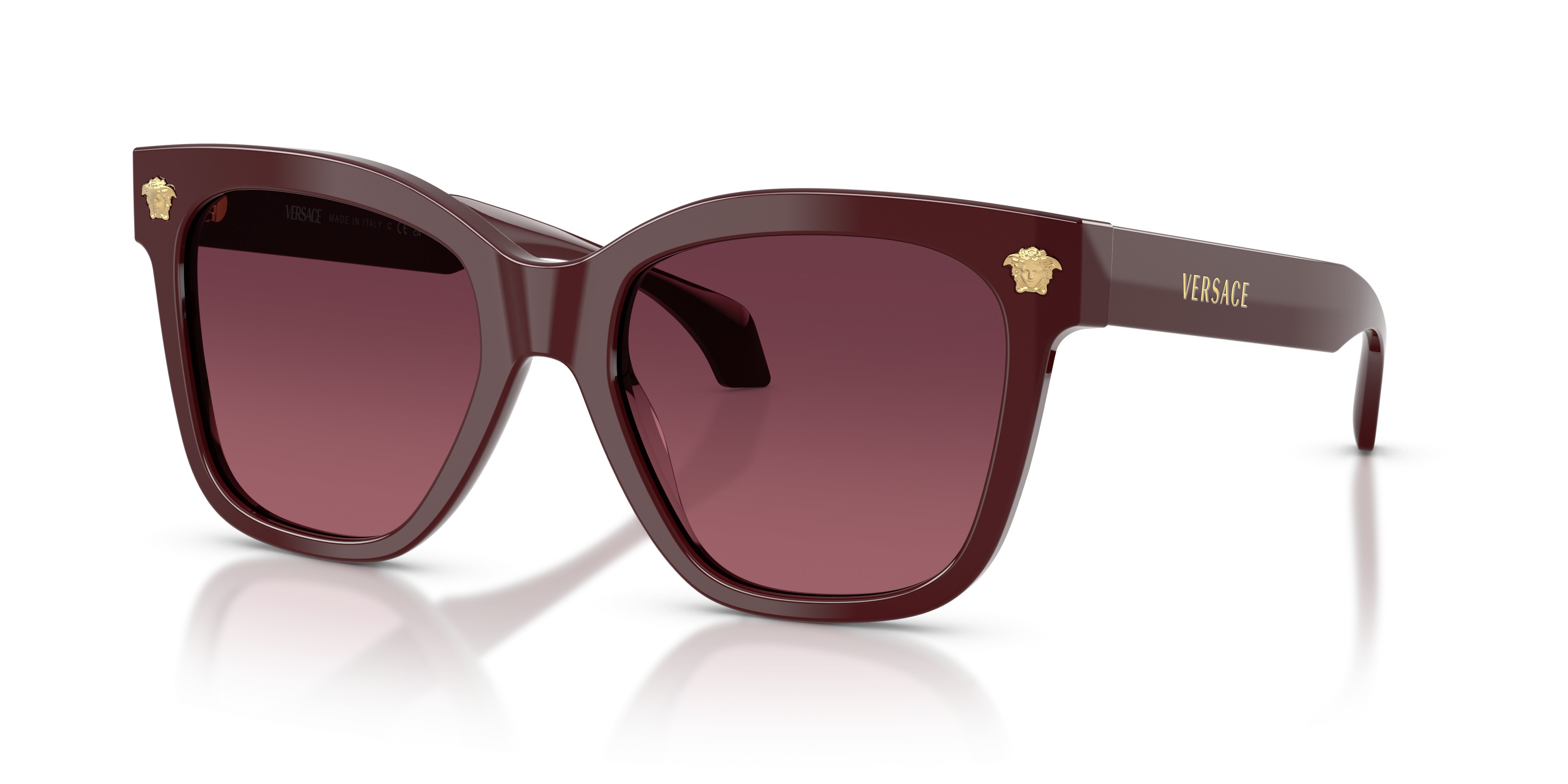 Versace Black Frame Sunglasses with Purple Gradient Lenses Versace VE 4455U 5353/3 Purple Transparent Plastic Oval  main image 2