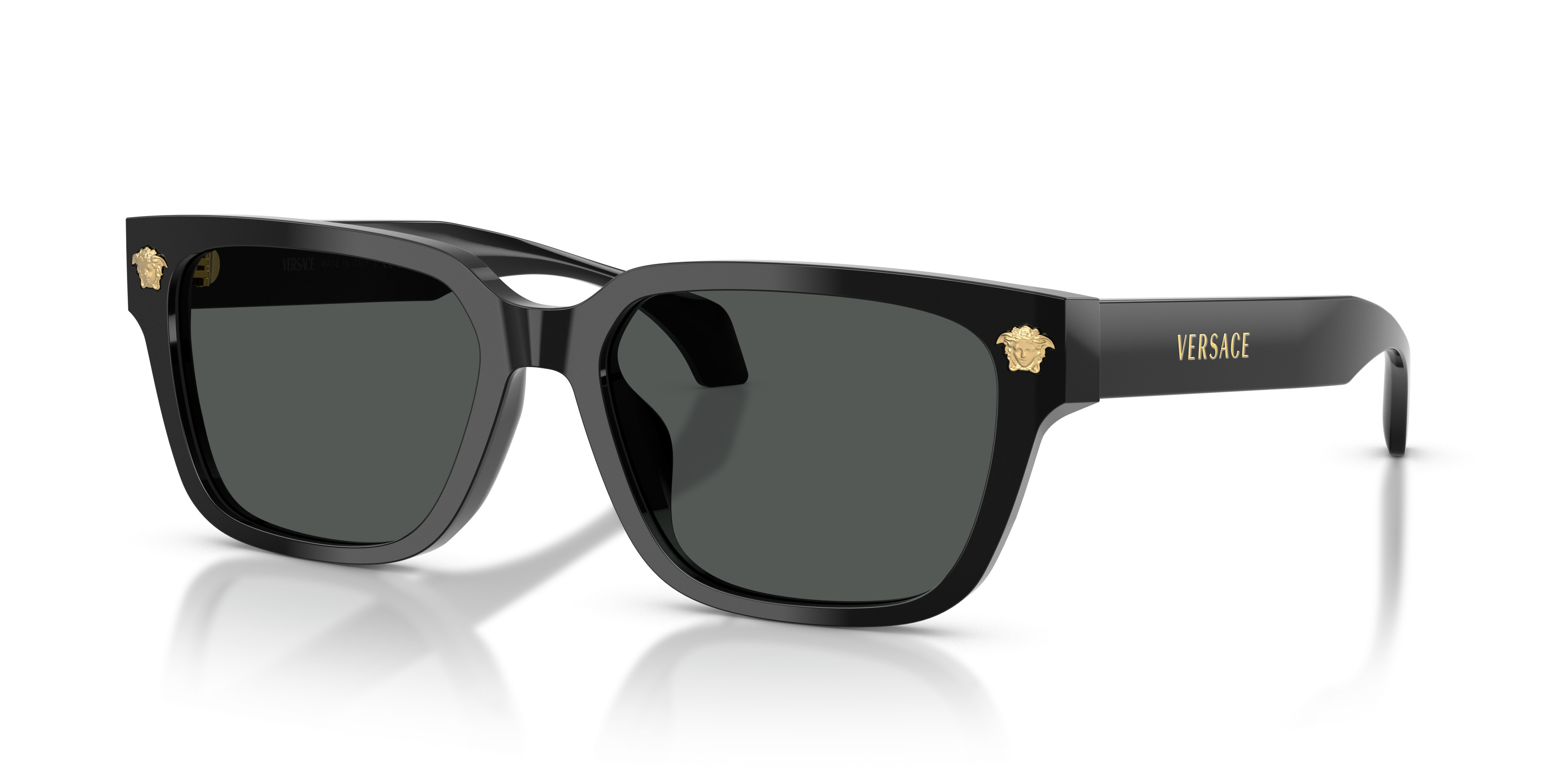 Versace Black Square Sunglasses with Patterned Temple New Versace MOD. 4395 5345/87 Black Oversized Sunglasses w  main image 3