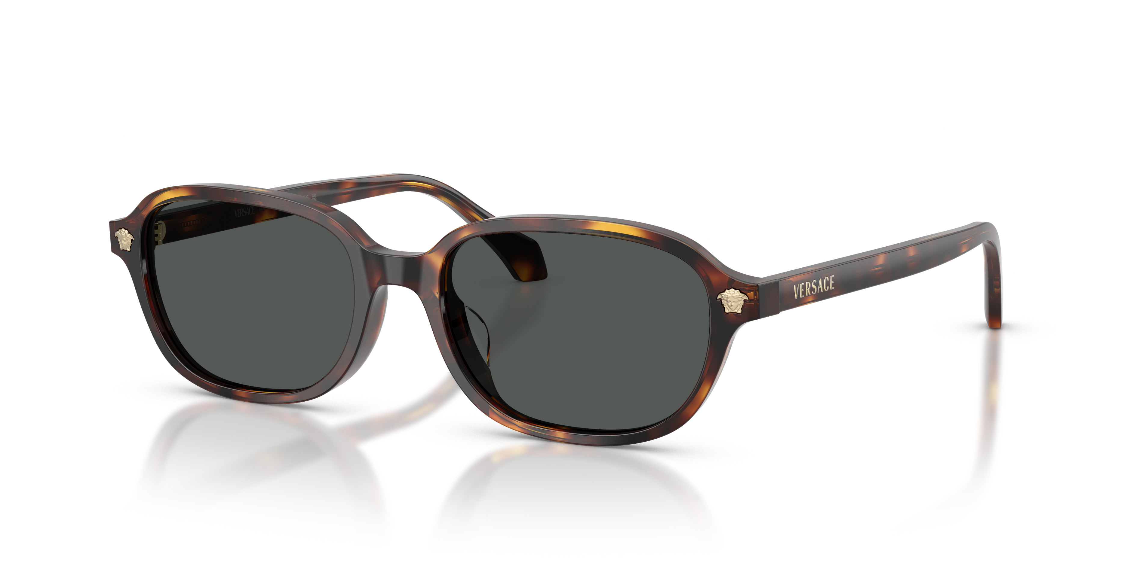 Versace Dark Brown tortoise and Gold Sunglasses Versace Brown Havana Women\ main image 2