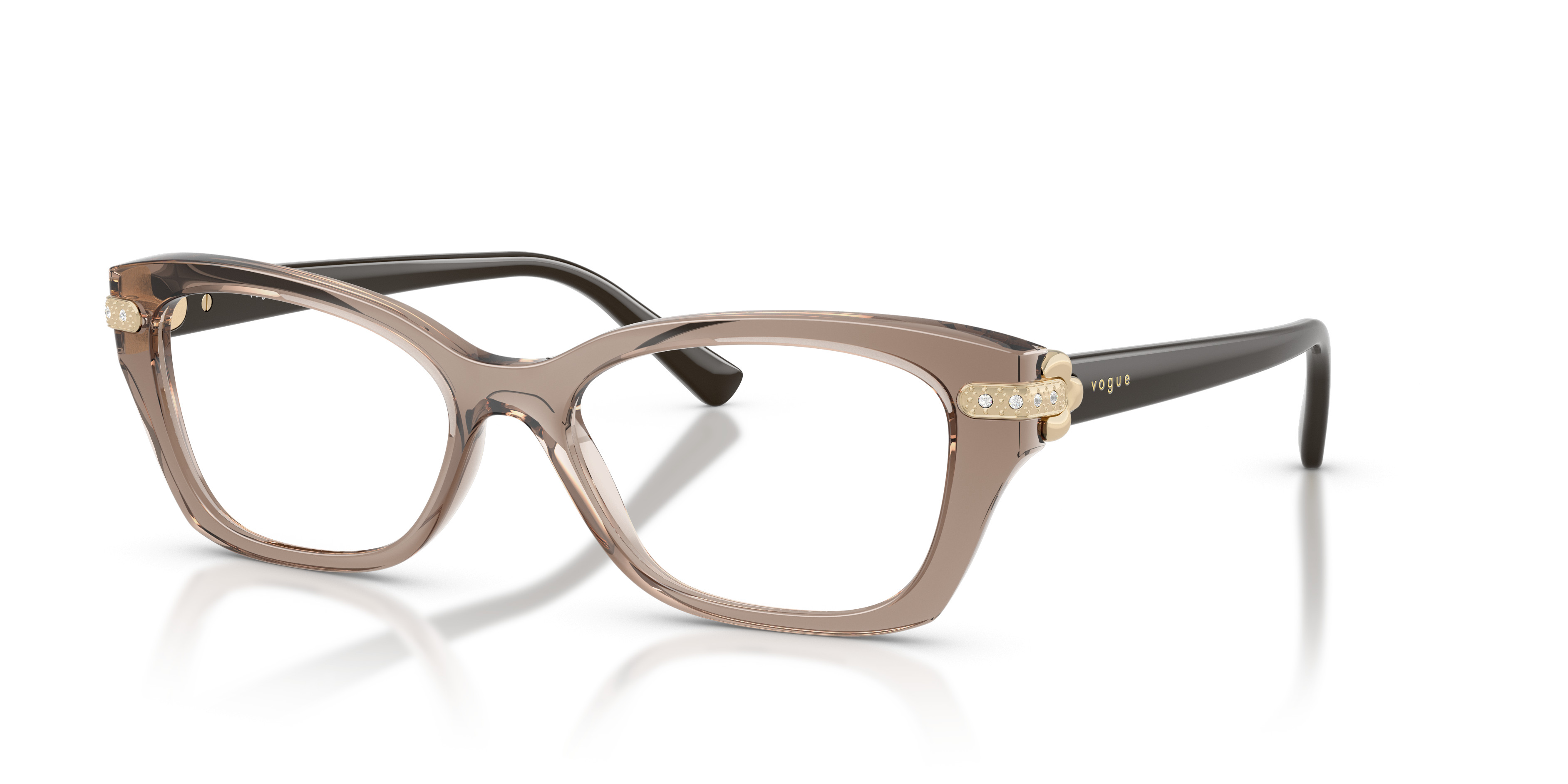 Vogue Brown Tortoiseshell Prescription Glasses Frames Vogue VO5620S tortoise frame with gradient brown lenses  main image 4