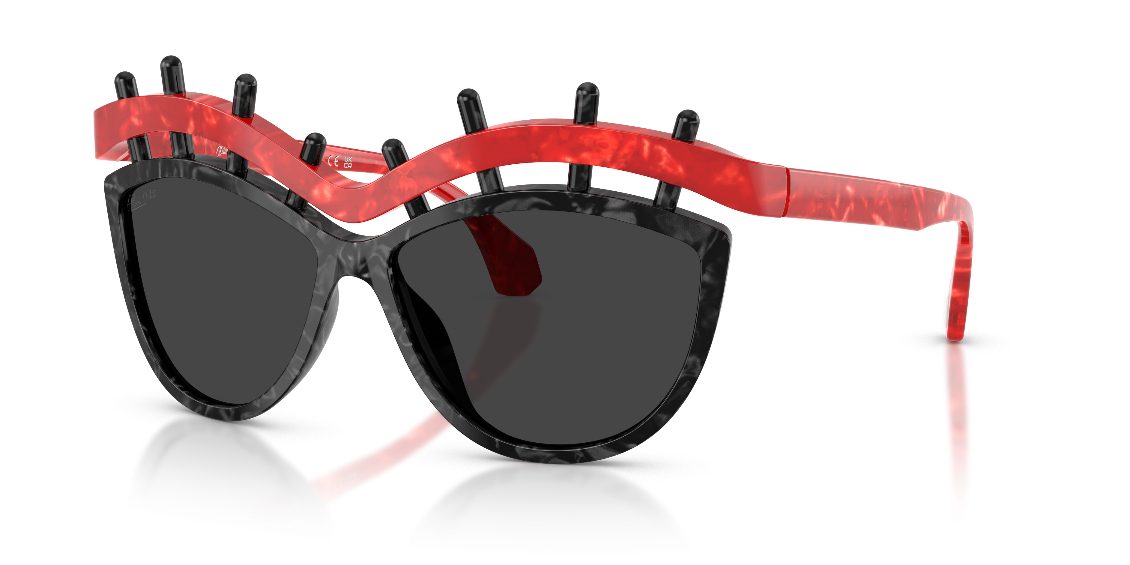 Alain Mikli Pink Gray Asymmetrical Sunglasses Alain Mikli A04003 1055/84 - As Seen On Kourtney Kardashian  main image 2