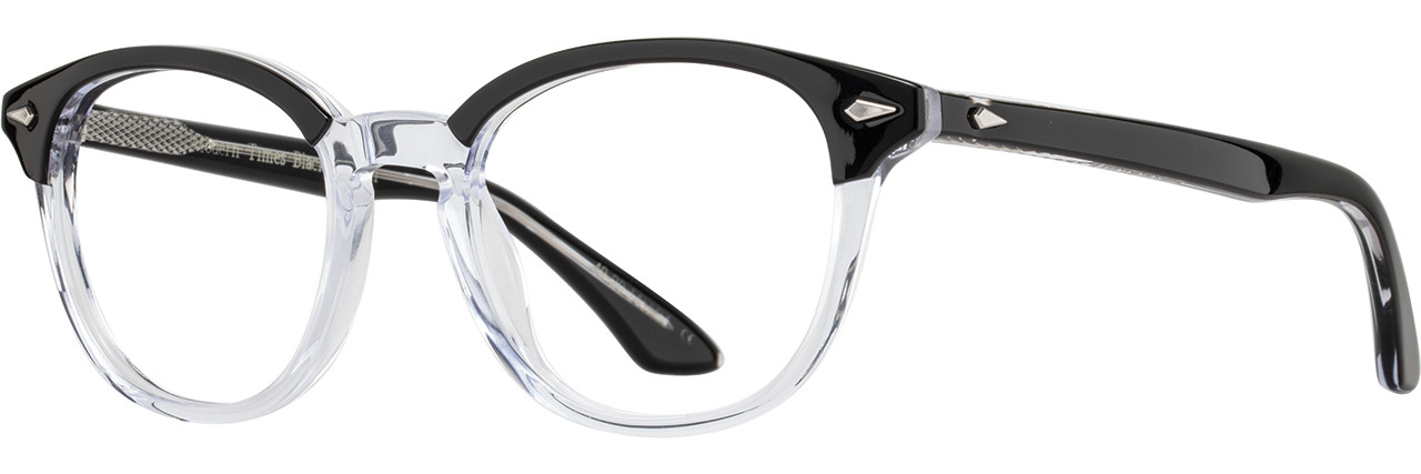 American Optical Modern Times Eyeglasses Black Crystal Unisex Oval