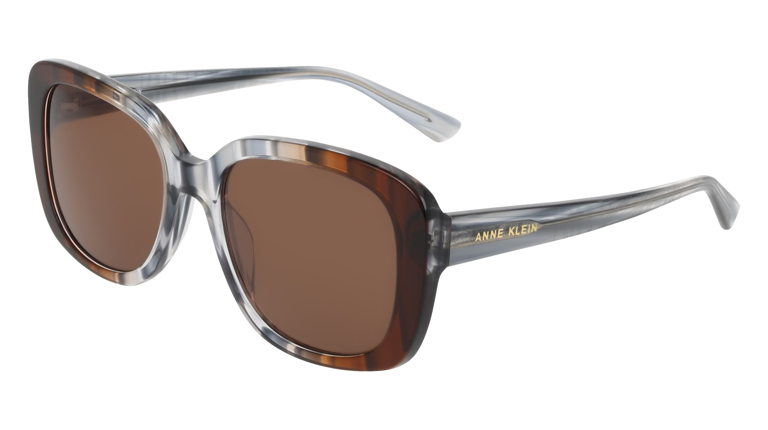 ANNE KLEIN AKS 1002 CE Brown Gold Designer Women Sunglasses Anne Klein Sunglasses AK7070 770 ROSE Gold Pink Round Frames  main image 3