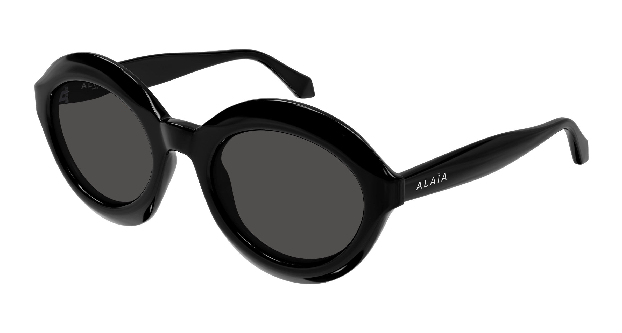 Azzedine Alaïa AA0059S 001 Oval Sunglasses - Black / Grey AA0080S Sunglasses - Azzedine Alaïa Authorized Retailer  main image 2