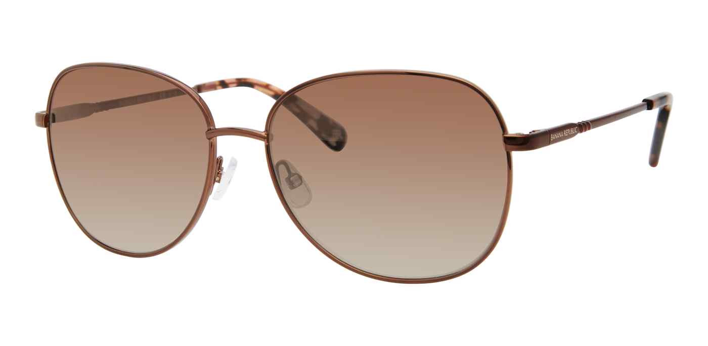 ANANA REPUBLIC BR2004S-009Q-56 Sunglasses Size 56mm 140mm 15mm Brown Women NEW Banana Republic BR2004/S Polarized Wire Rim Sunglasses 56-15  main image 3