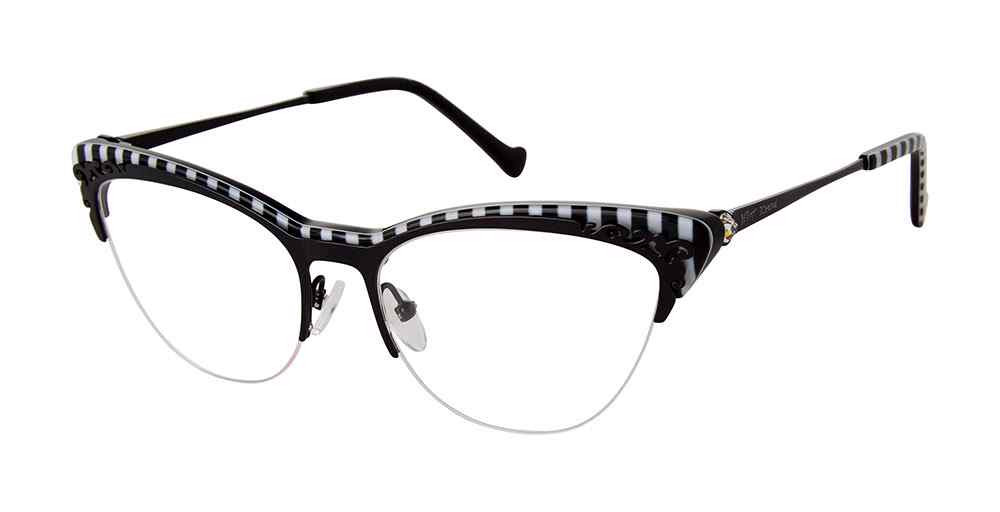 Betsey Johnson Punch striped cat eye retro Eyeglasses Betsey Johnson Cool Cat Eyeglasses - main image 3