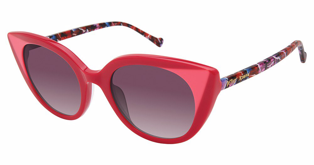 Betsey Johnson Pink and Black Lip-Shaped Sunglasses with hard shell case Betsey Johnson BE305 Square Sunglasses Gift Set - Samsclub.com main image 4
