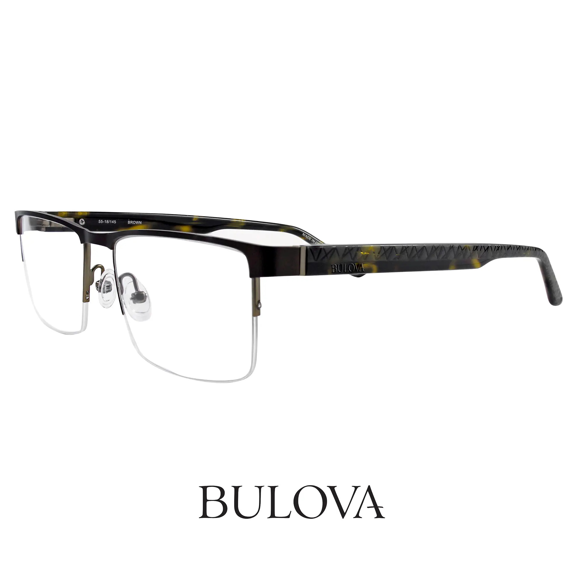 Bulova Black Eyewear with Embossed Logo CASE ONLY NEW BULOVA GOLD RIVER BLACK Mens Aviator Full Rim Sunglasses  main image 2