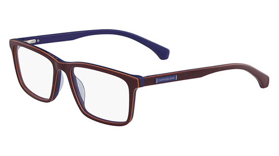 Calvin‎ Klein Jeans CKJ301 692 Eyeglasses Burgundy Navy Rectangular 56-17-145 CKJ301 Eyeglasses - Calvin Klein Jeans Authorized Retailer  main image 4