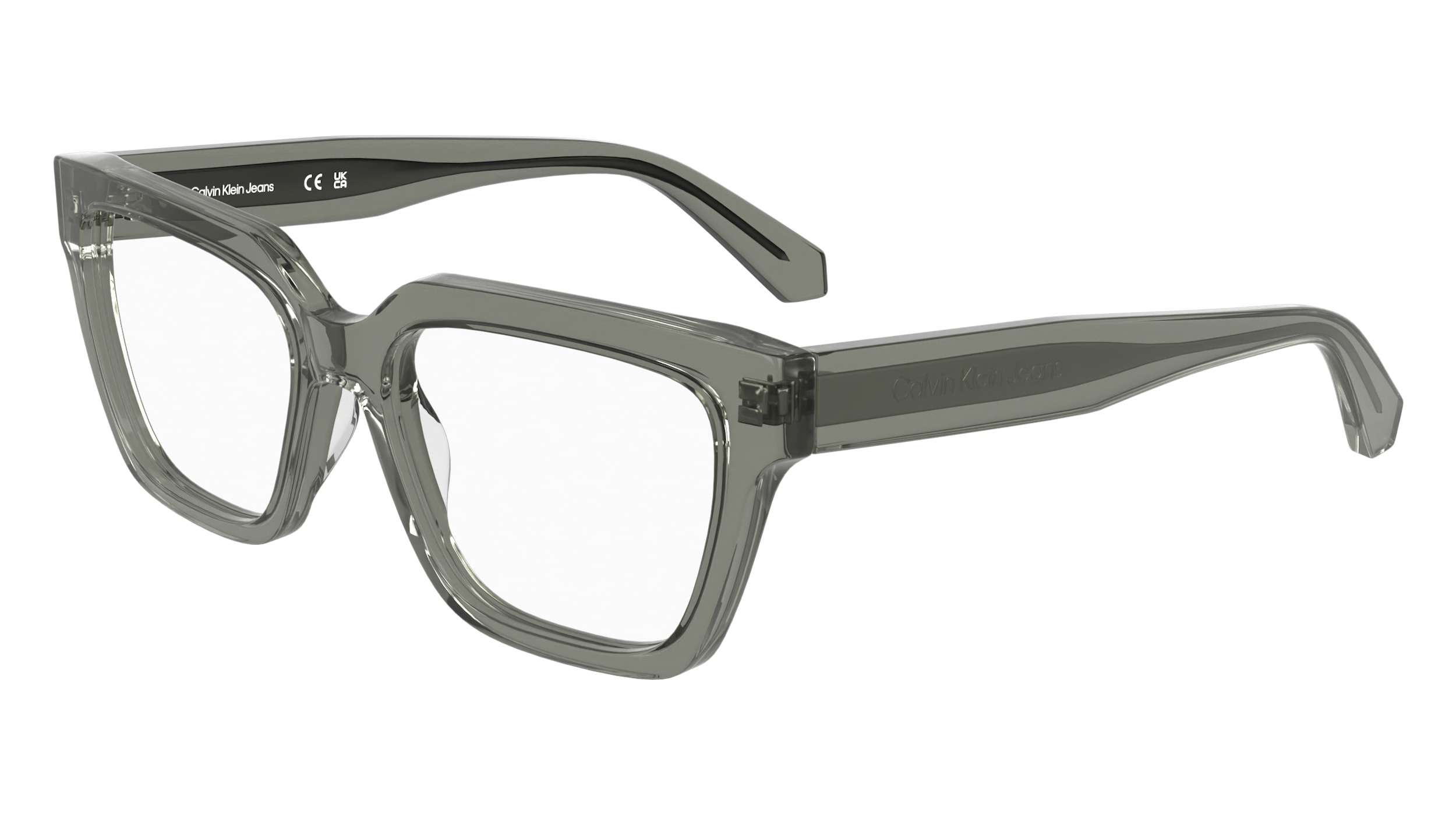 Calvin Klein Jeans Clear Frame Sunglasses with Dark Lenses Calvin Klein Jeans CKJ24615 Eyeglasses | Select Eyewear main image 3