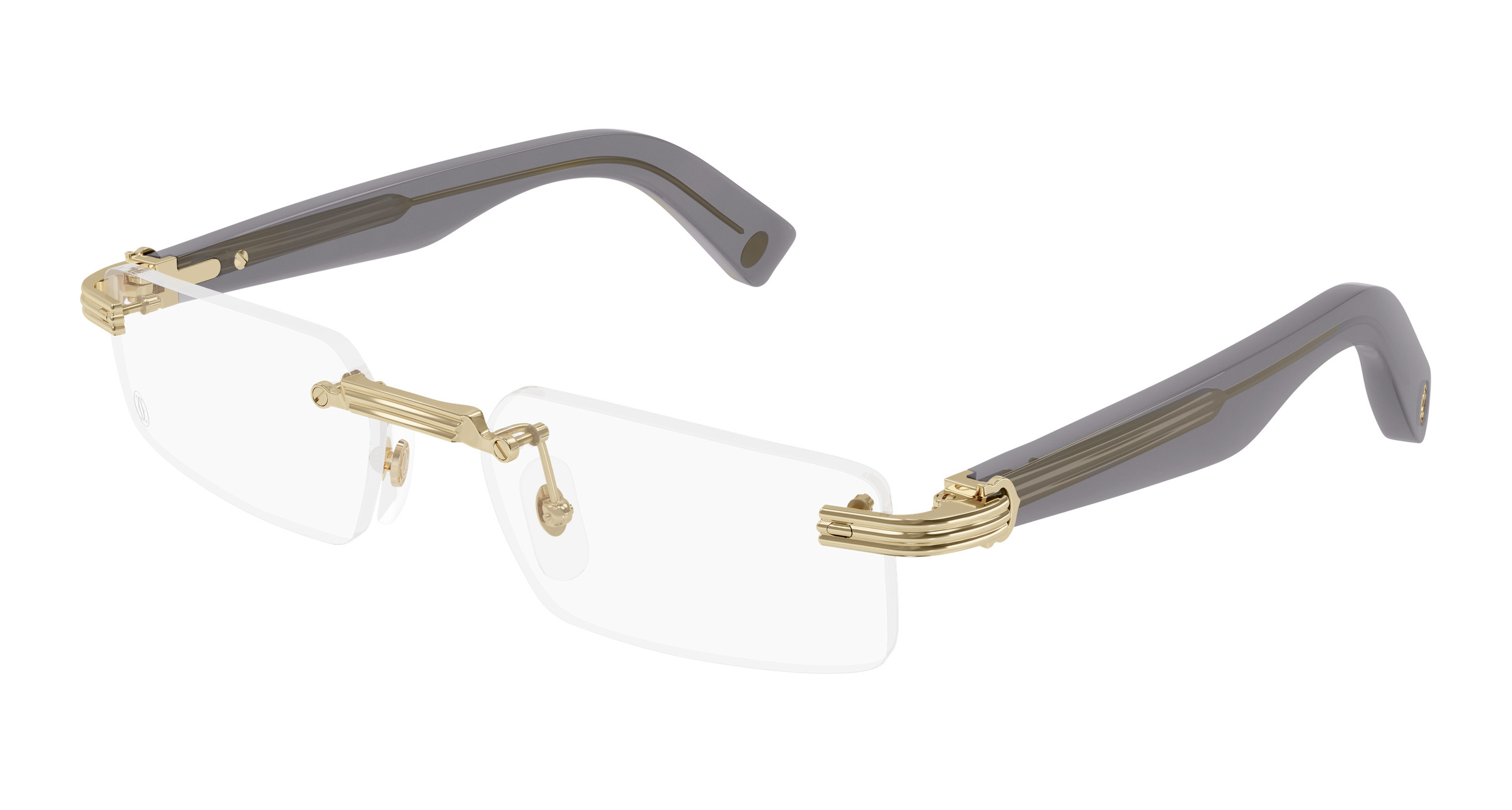 Cartier glasses Unisex Cartier CT0582S Sunglasses 001 Black Gold - eye-oo.com main image 2