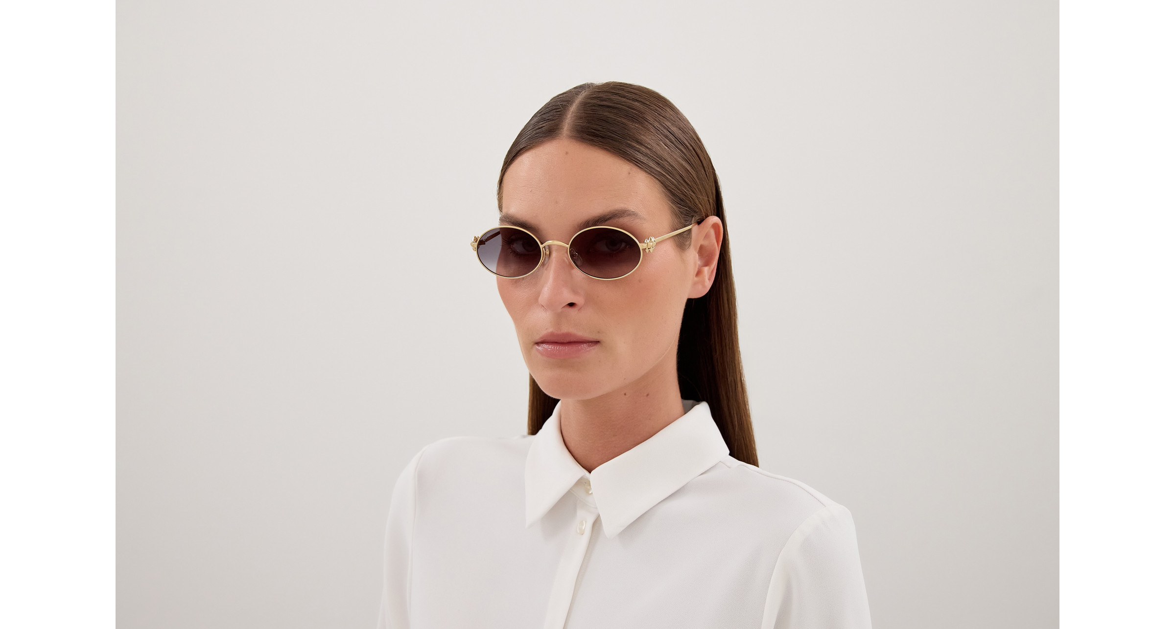 Cartier CT0644S Sunglasses Gold Green Metal Round Cartier CT0464S 020 Sunglasses - US main image 3