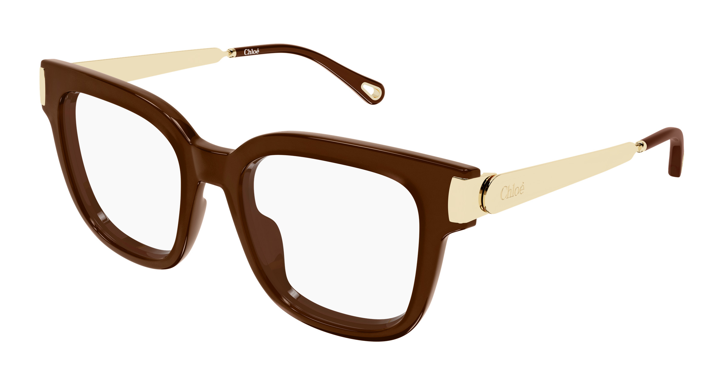 NEW ⭐️CHLOE⭐️ Eyeglasses  Brown Rectangle Women CH0287O Chloé Rectangular Eyeglasses 004 Brown - eye-oo.com main image 3