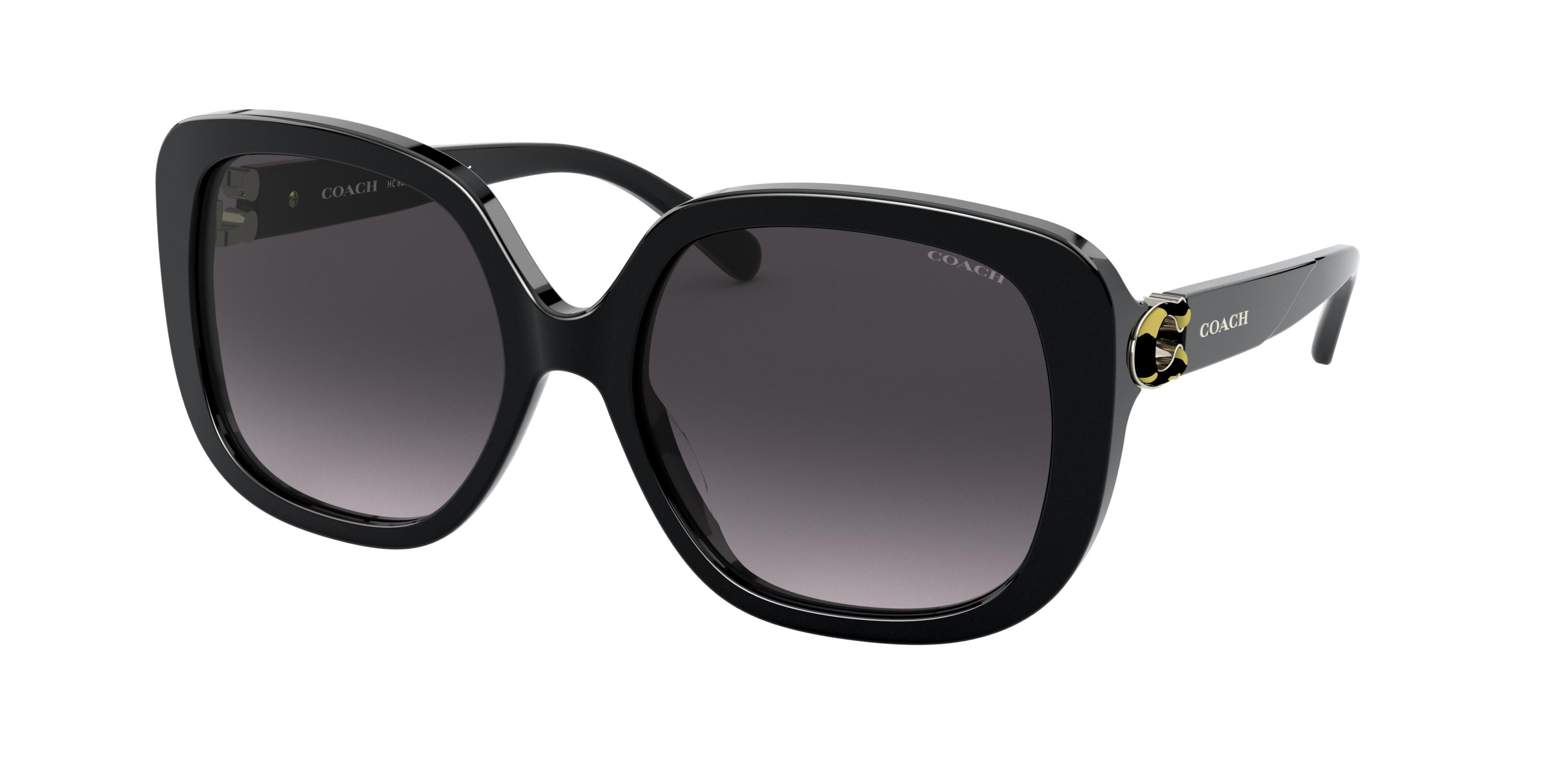 Coach Women\'s Black Sunglasses Sunglasses Coach HC8395U CR614 | Free Shipping | Glasses.com® main image 3