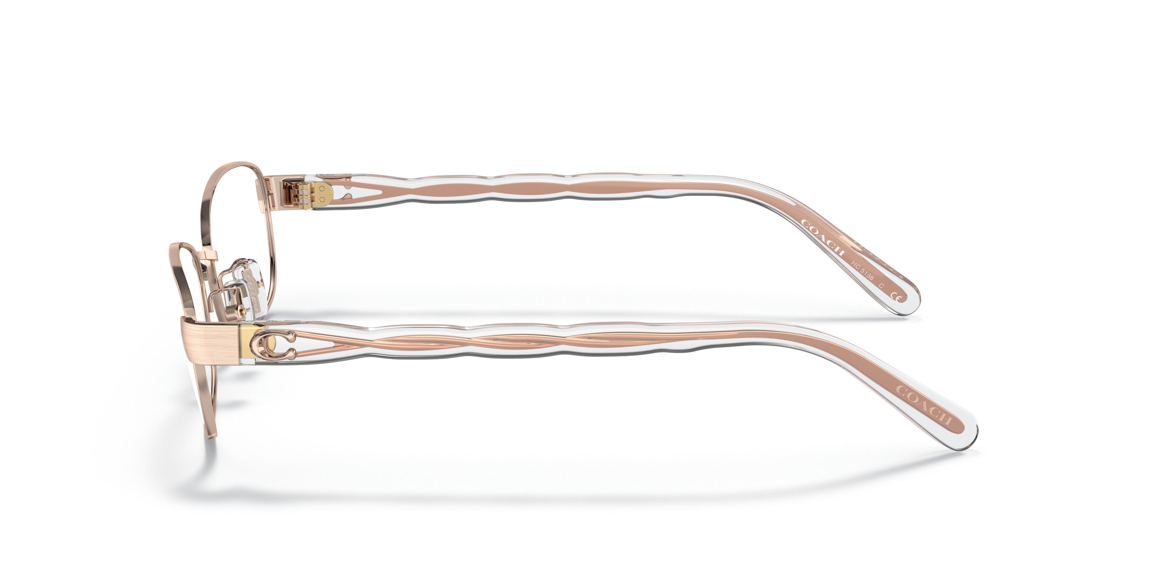 Coach Hc 5138 9406 Brushed Rose Gold Authentic Eyeglasses 55-17-140 HC5138 Eyeglasses - Coach Authorized Retailer | coolframes  main image 2