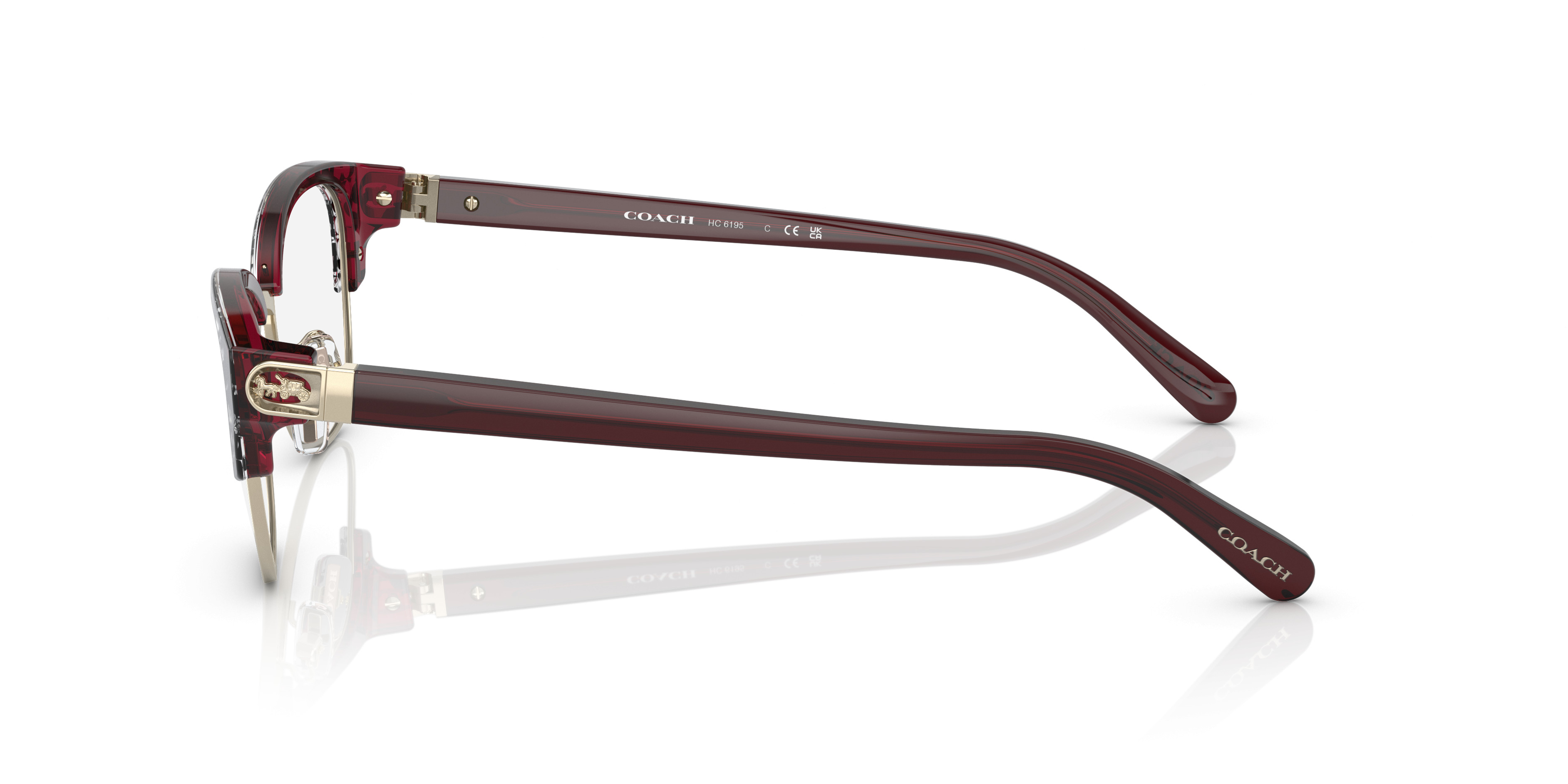 COACH Eyeglasses Frame HC6155 Burgundy Gradient HC6155 Eyeglasses - Coach Authorized Retailer | coolframes  main image 2