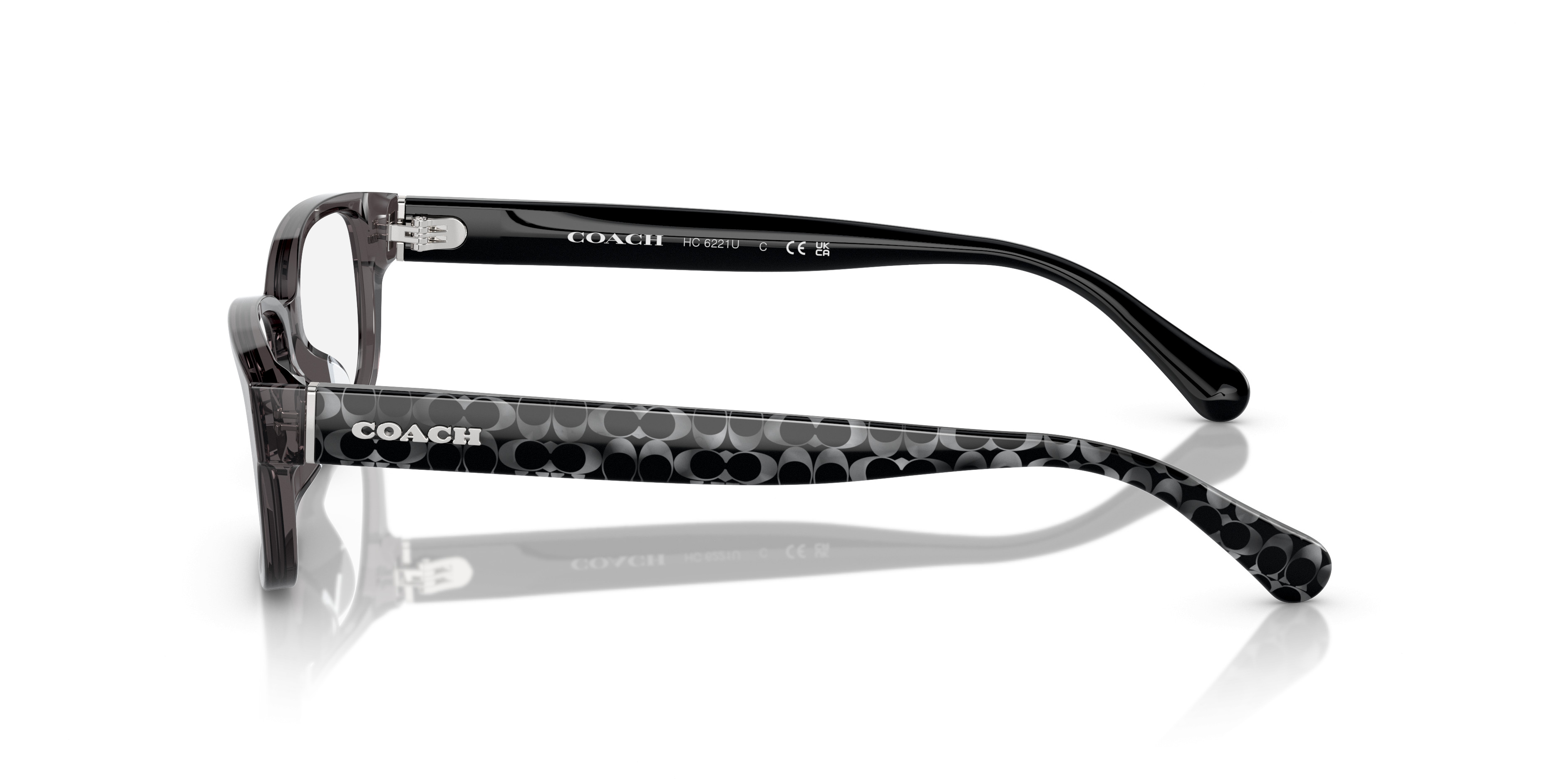 Rare Crystal CC Coach Black Prescription Eyeglasses w Case and Cloth Coach HC6170U - Square Black Frame Eyeglasses | Eyebuydirect main image 2