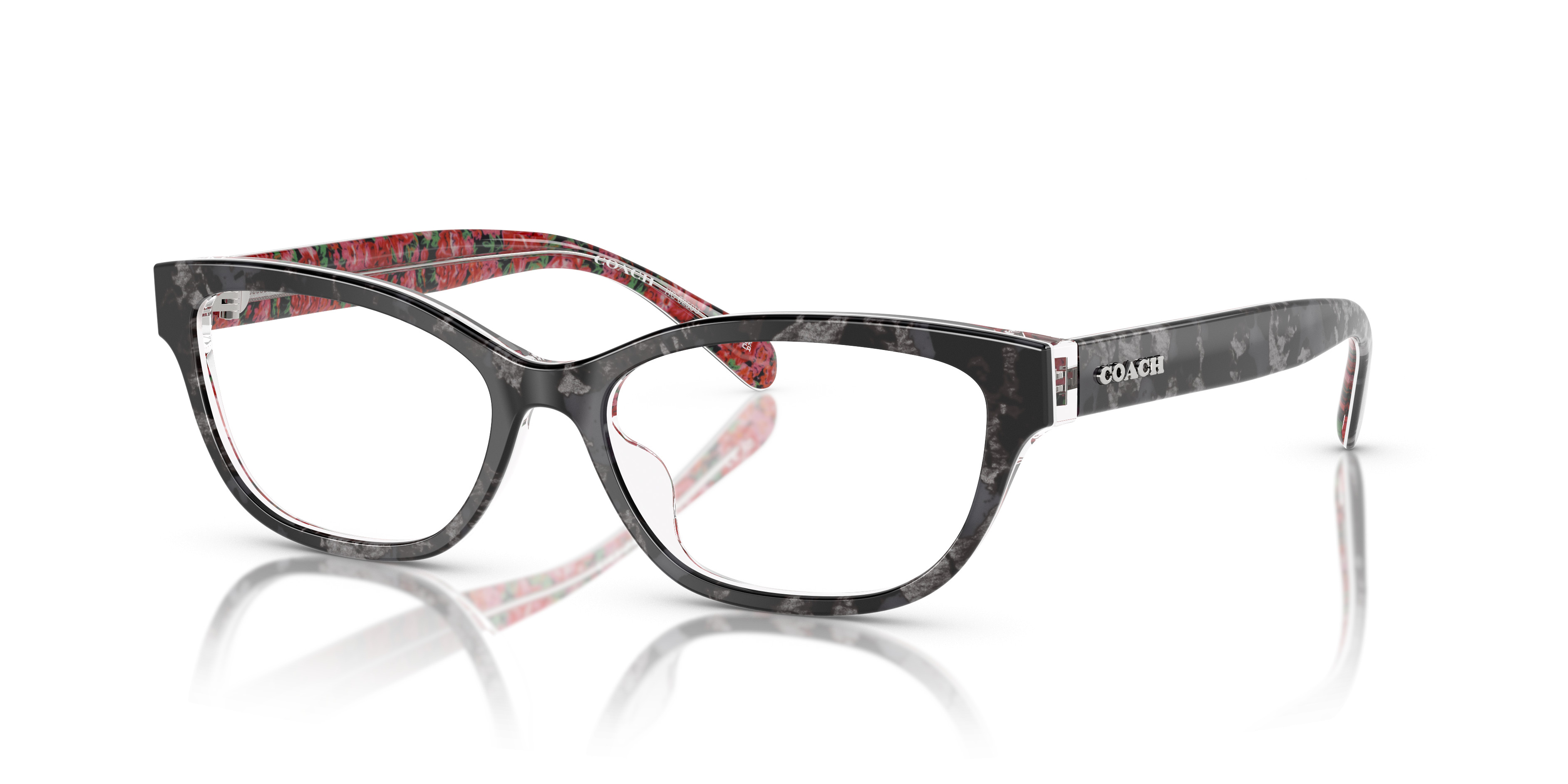 Coach Black and Pink Glasses FRAMES & CASE Coach HC6224U black , clear , pink frame main image 2