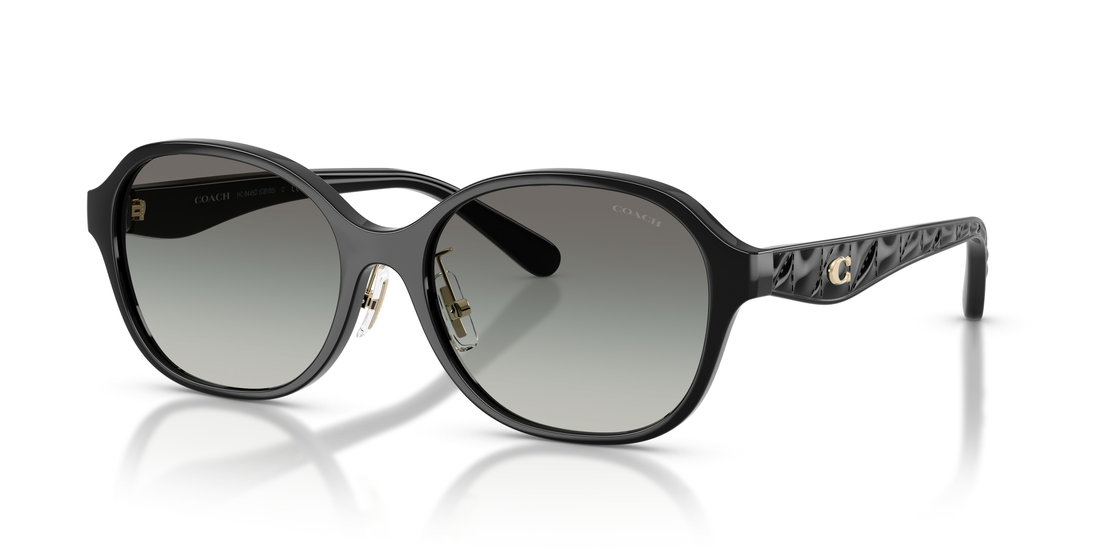 COACH HC 8088 Women\'s Tortoise Shell Gradient Sunglasses With Stylish Case Amazon.com: COACH HC8285U Universal Fit Sunglasses, Dark  main image 4
