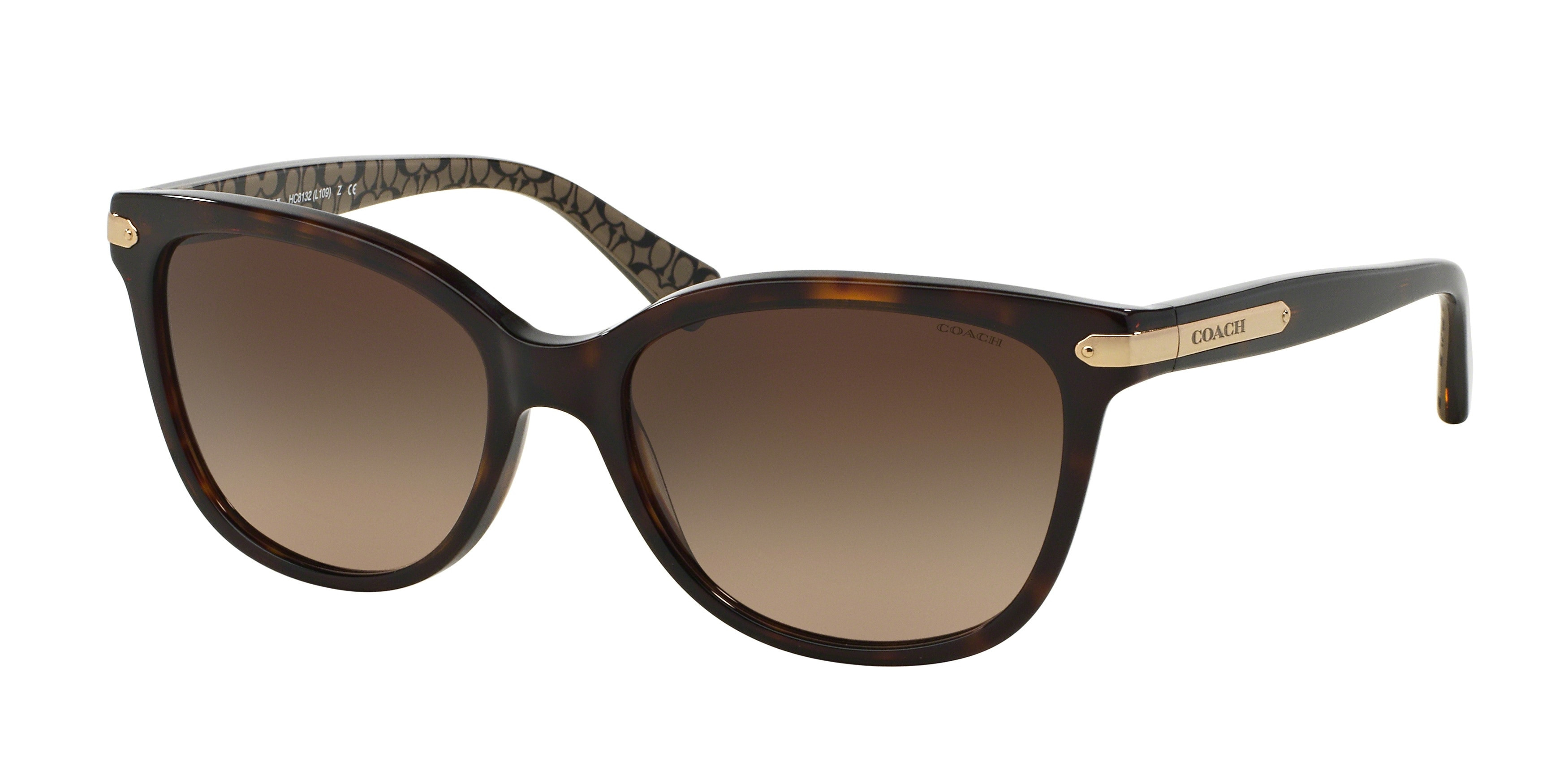 Coach Tortoise Frame Sunglasses with Brown Gradient Lenses Sunglasses Coach HC8419U CAD25 | Free Shipping | Glasses.com® main image 3