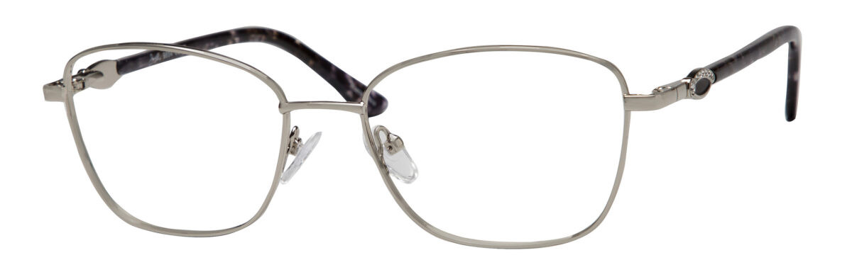 Joan Collins Eyeglasses Eye Glasses Frames 9802 Pewter 48-18-135 JC9864 Eyeglasses - Joan Collins Authorized Retailer  main image 3