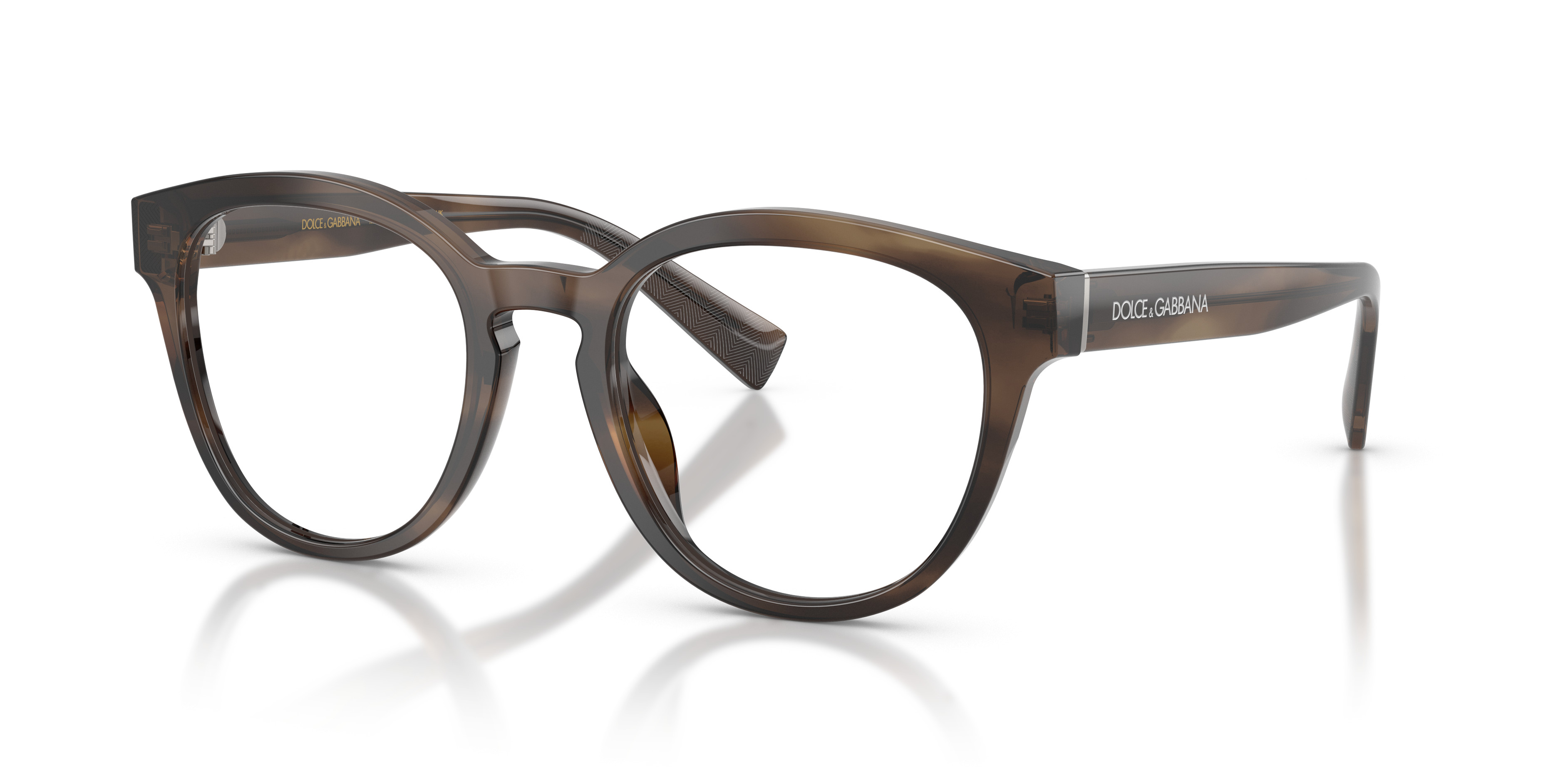 Dolce & Gabbana Brown and silver Eyeglasses Dolce & Gabbana DG3421 Eyeglasses – Men main image 3