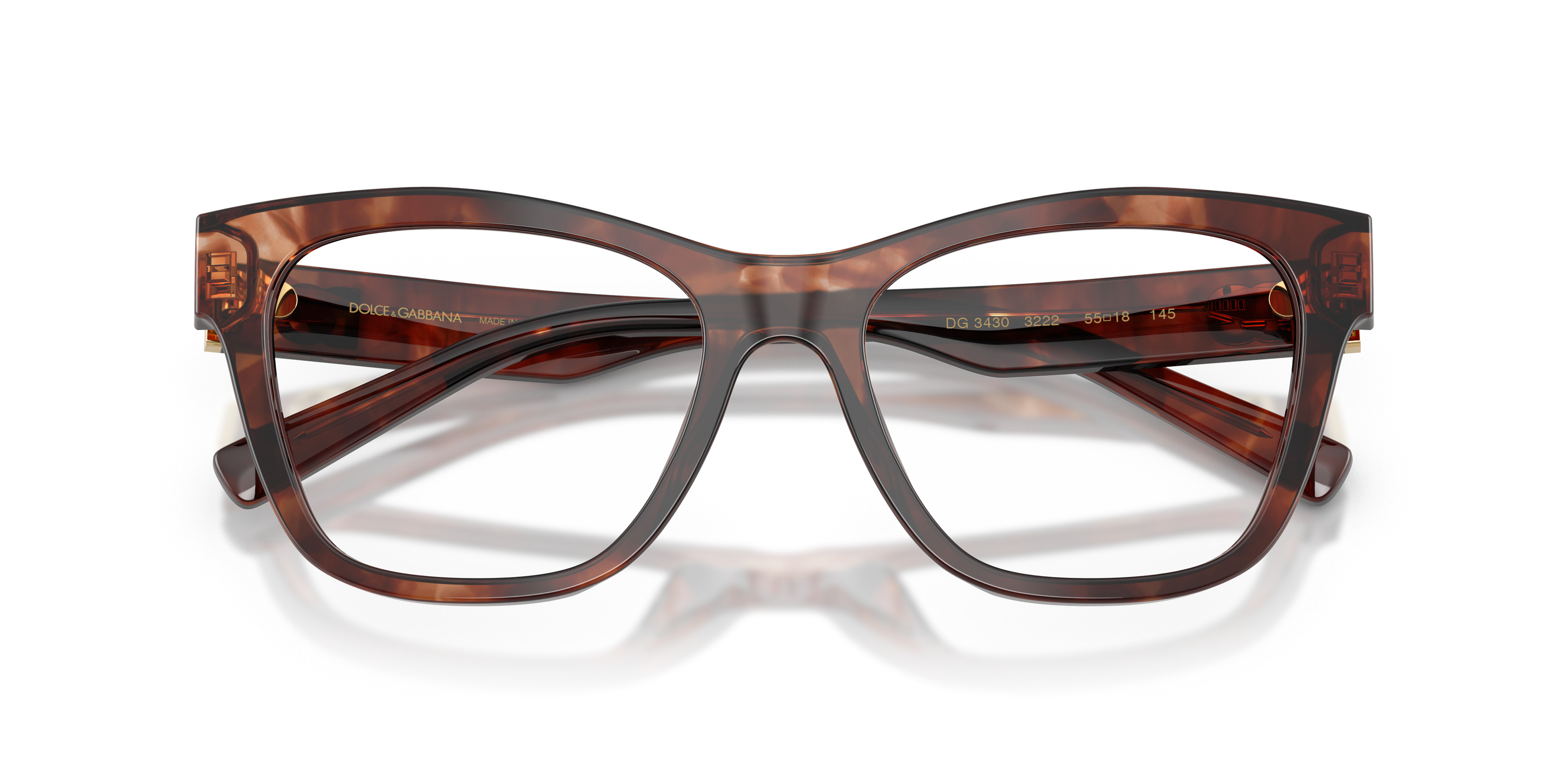Dolce & Gabbana Eyewear Trio‎ with Black, Brown, and Pink Frames Dolce & Gabbana DG3395 Eyeglasses 3440 Havana Pink - eye-oo.com main image 2