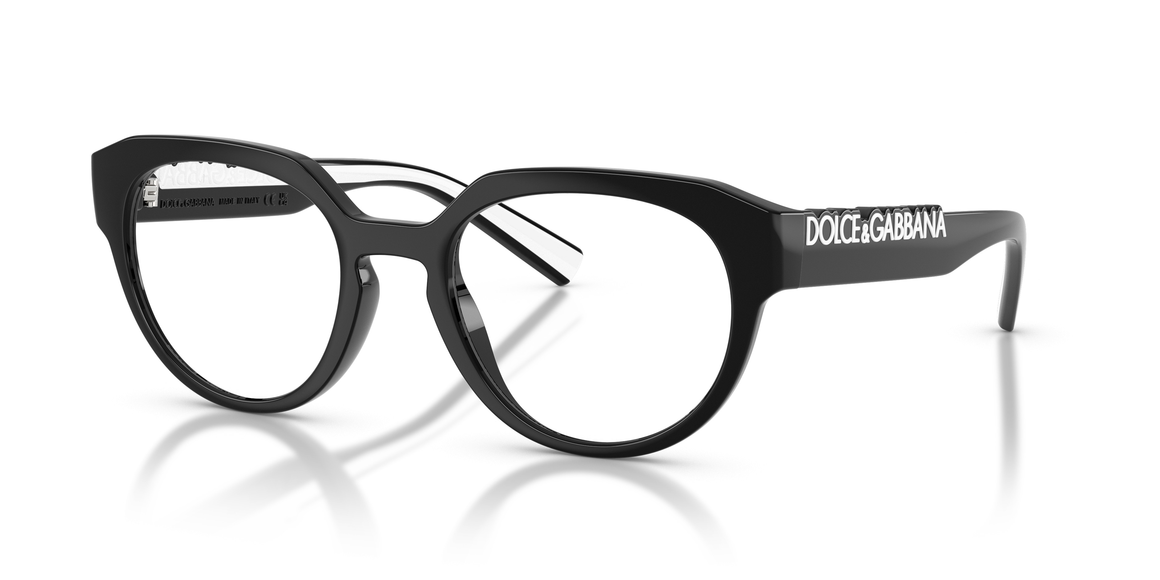 Dolce & Gabanna D&G Eyeglass Frames DD5113 64 52-17-153 Black Half Rim Rectangle Dolce & Gabbana Eyeglasses DD 5113 1139 Tortoise Half Rim  main image 3