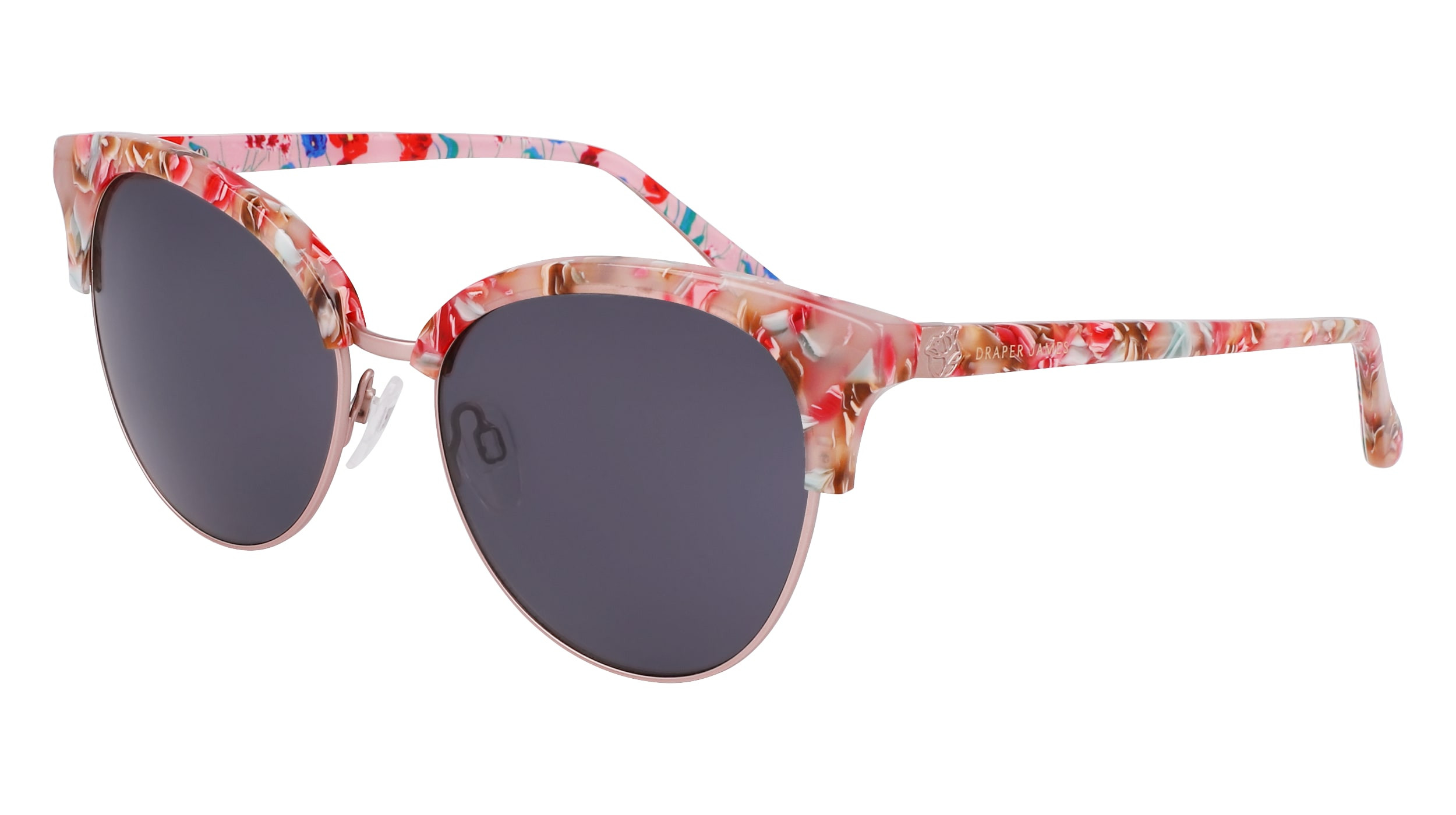 Draper James Pink Frame Sunglasses with Purple Lenses Draper James Sun Sunglasses | Clarkson Eyecare main image 3