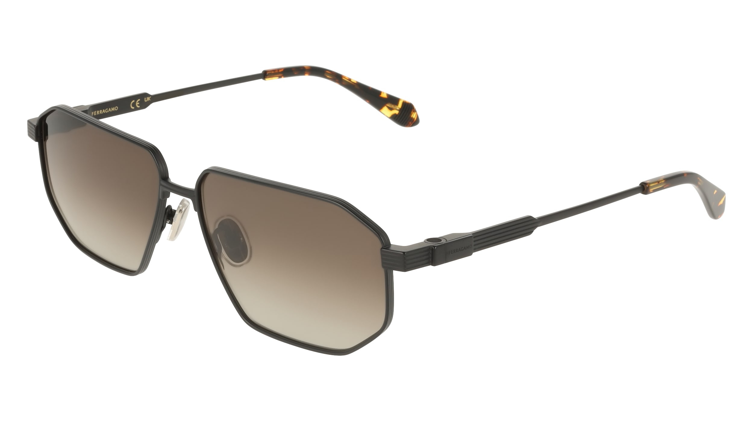 Brand New Salvatore Ferragamo Sunglasses ? Amazon.com: Salvatore Ferragamo Grey gradient Oval Ladies  main image 2