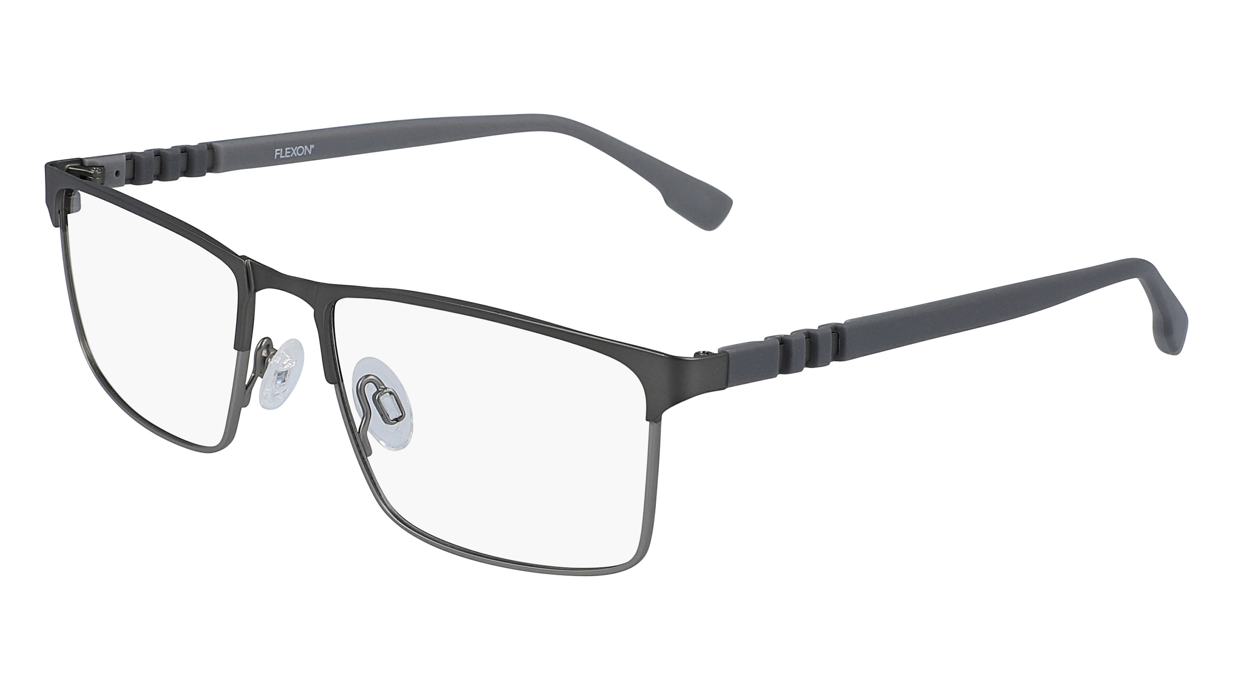 FLEXON 671 by Marchon Gunmetal Flexible Satin Black Frames 140 FLEXON H6077 Eyeglasses - Flexon by Marchon Authorized  main image 3