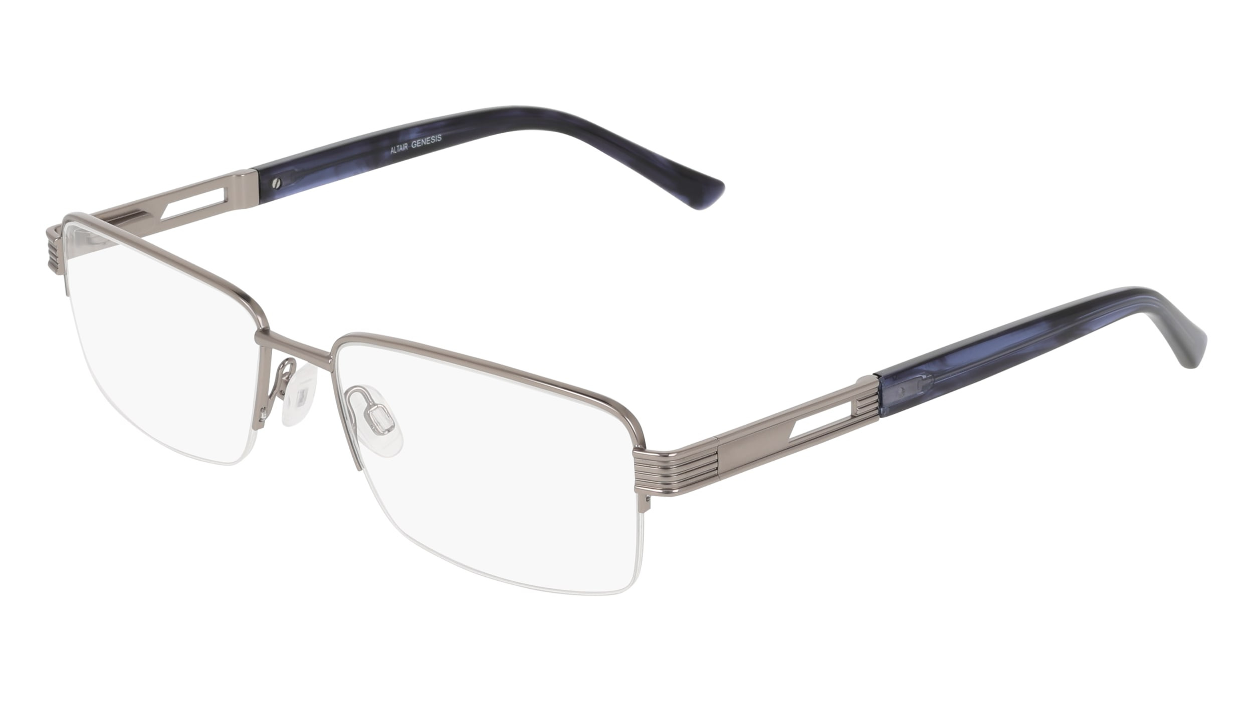 Genesis Eyeglasses G-4022 4620 Pewter Designer Demo Lens Silver 46-20-130 G4033 Eyeglasses Frames by Genesis main image 4