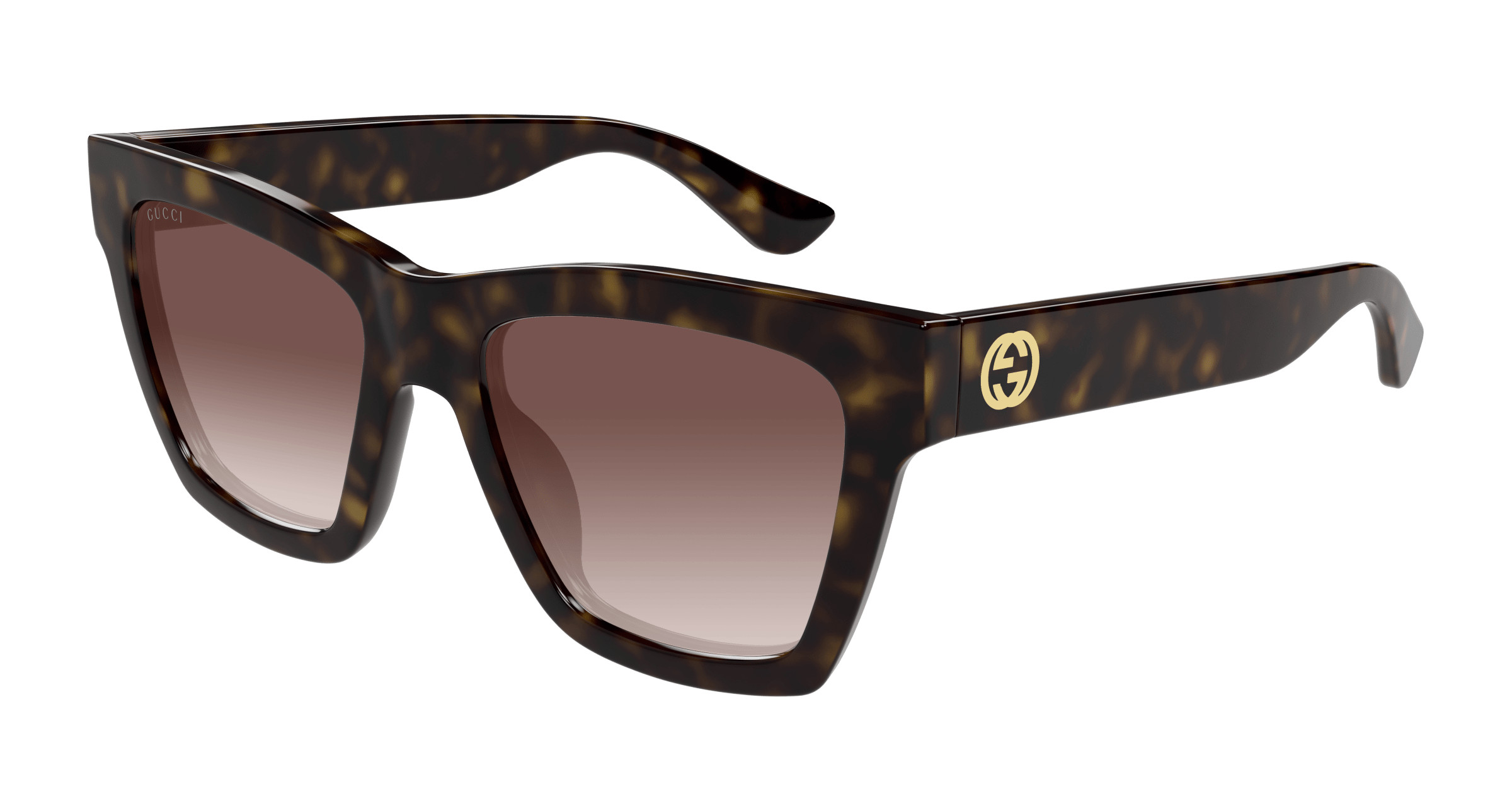 Gucci Black Frame Sunglasses with Brown Gradient Lenses Gucci GG2152S 002 Havana Brown Sunglasses - eye-oo.com main image 2