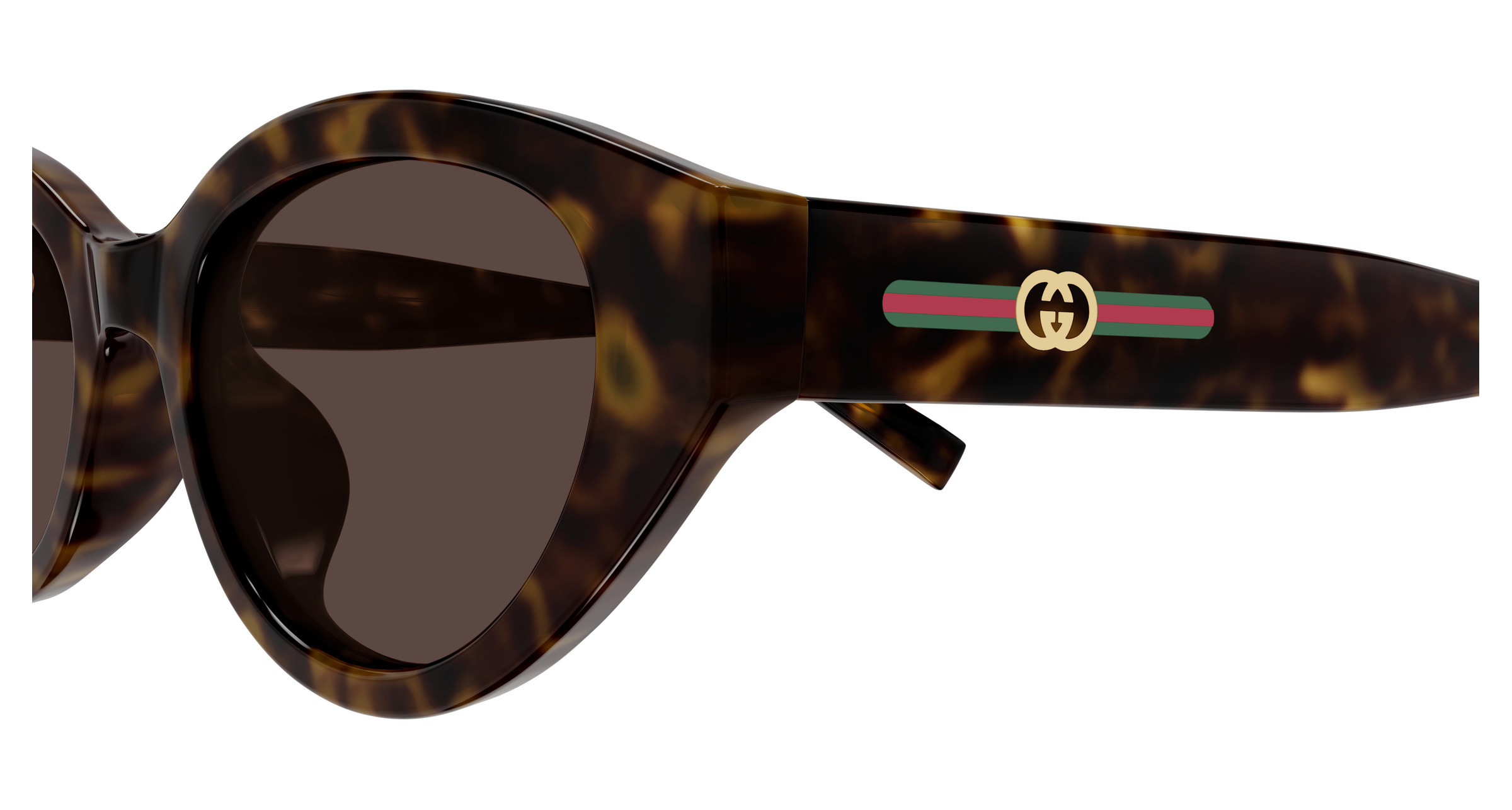 Gucci Sunglasses Tortoise Shell GG3745/S 2J69C 50 20 145 READ Big Statement Fun Gucci Sunglasses Rounded Clear Gray Lens Gray Havana Color  main image 3