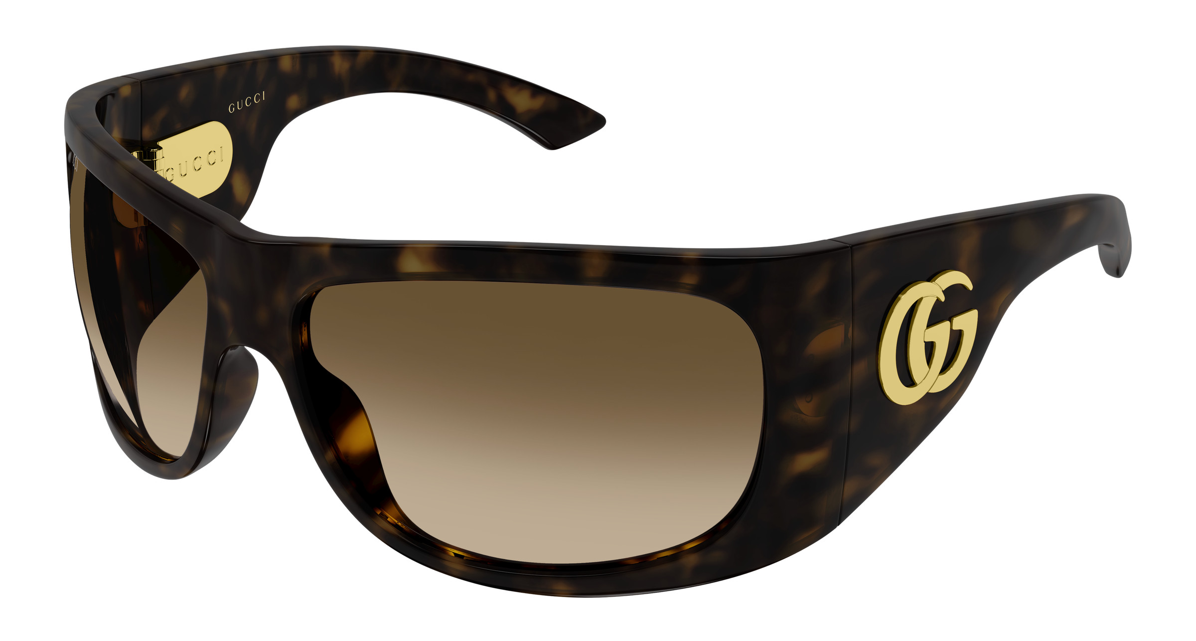 Gucci Tortoiseshell Frame Sunglasses with Gold Accents and Dark Lenses Gucci Sunglasses - havana/brown/brown - Zalando.co.uk main image 3