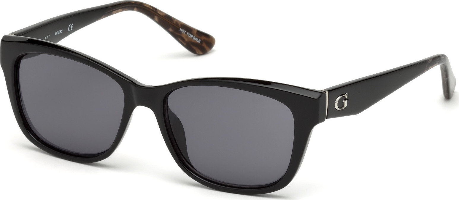 ?️Guess Black Sunglass Temple with Logo Guess Designer Sunglasses Rhinestone Temples Shiny Black  main image 3