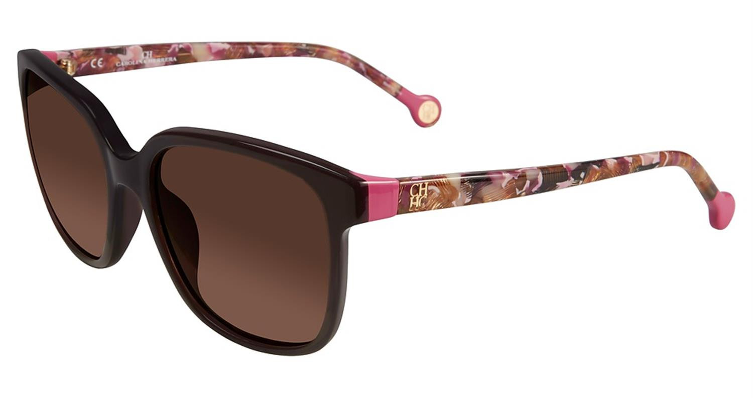 Carolina Herrera Tortoise Shell Sunglasses with Pink Case Square Frame Sunglasses with Tortoiseshell Temples  main image 4