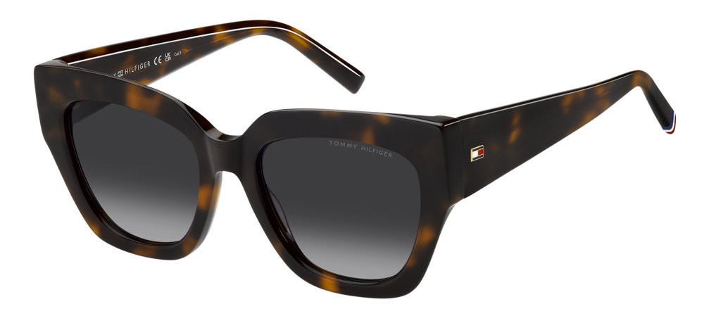 Tommy Hilfiger 2223/S Black Squared Sunglasses TH 2223/S Tommy Hilfiger Sunglasses 807 9O Black - eye-oo.com main image 3