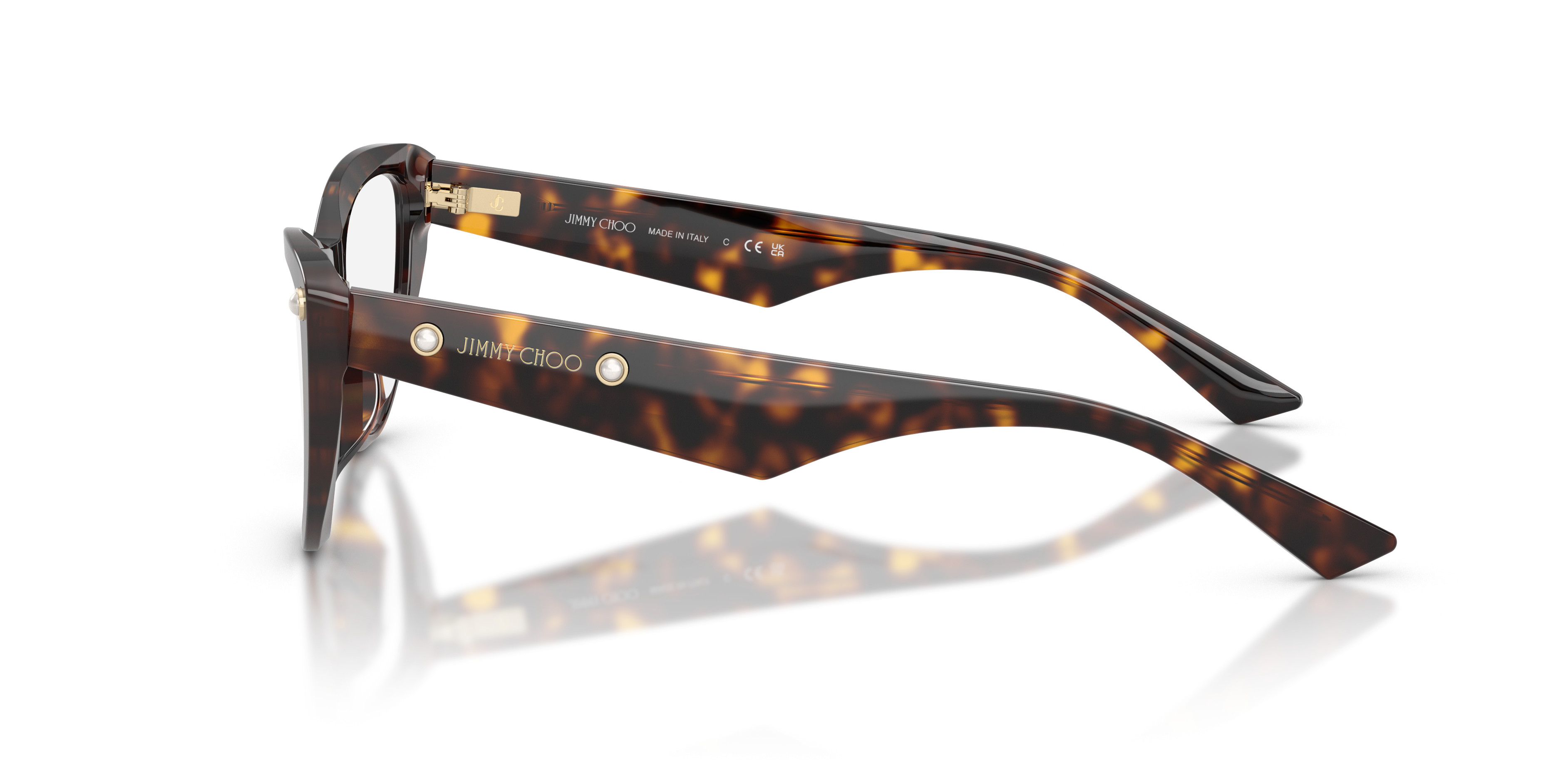 NIB Jimmy Choo JC154 Tortoise Cat Eye Reading Eye Glasses Frame w/ Wipe & Case JC3044HU Eyeglasses - Jimmy Choo Authorized Retailer  main image 2