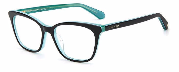 NEW KATE SPADE women\'s ninna/g 807 eyeglasses in black/teal NEW KATE SPADE NEW YORK NINNA/G 807 BLACK TEAL AUTHENTIC  main image 2