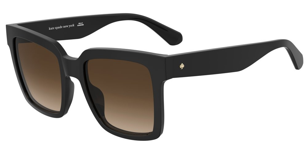 kate spade Black Frame Brown Lens Sunglasses Kate Spade Angelique/s Us Black, Tortoise Prescription  main image 3